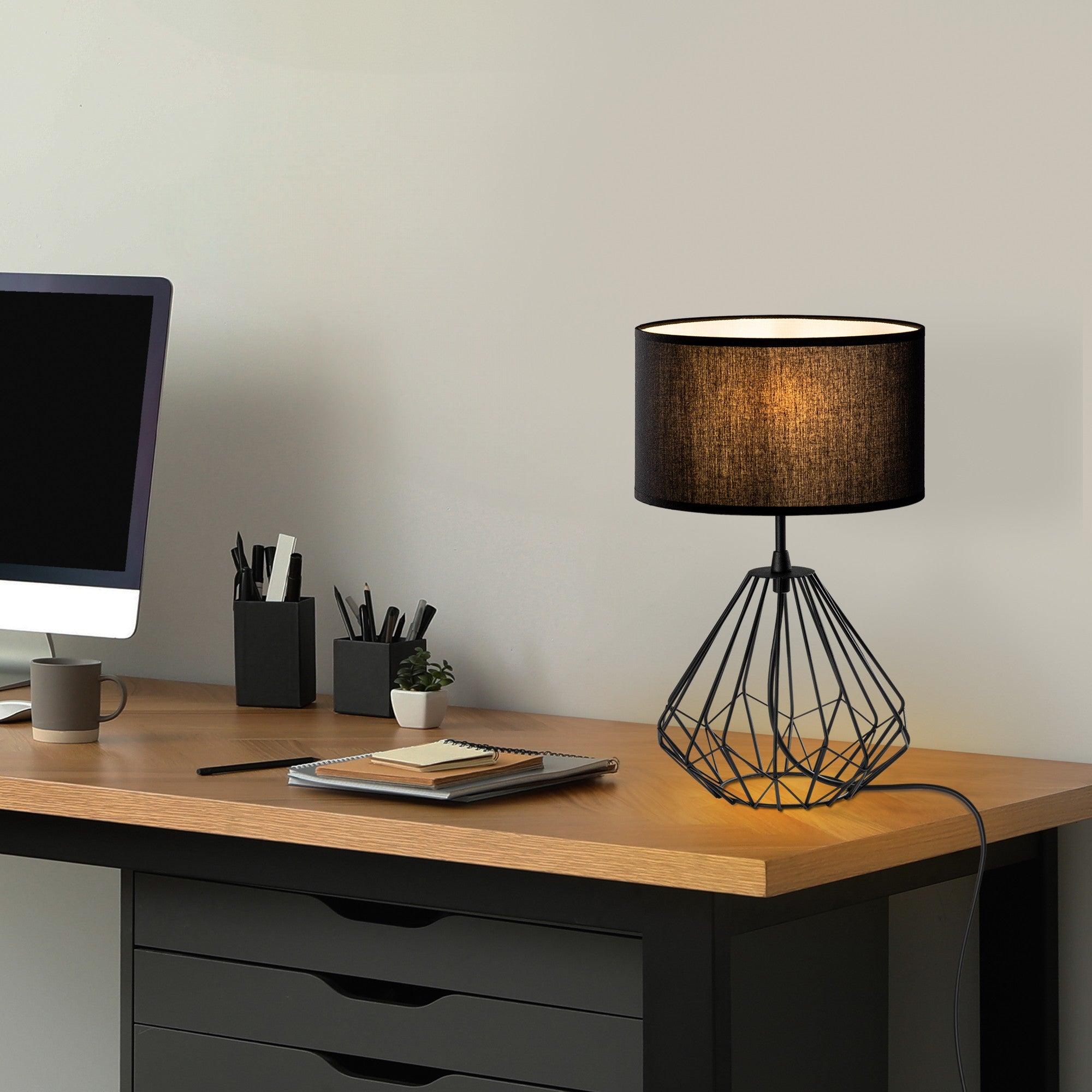 Candeeiro de mesa-Diamond-Preto