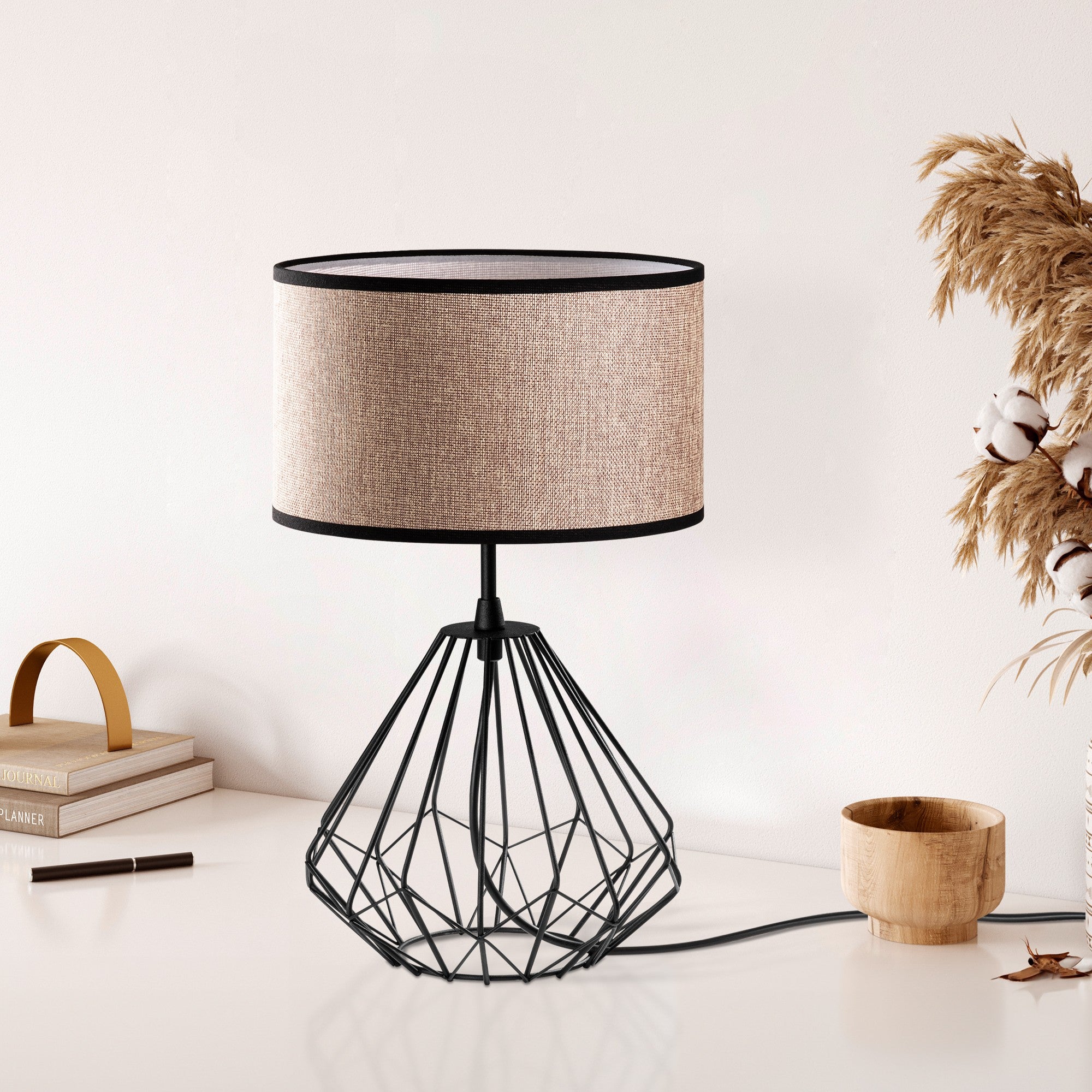 Candeeiro de mesa-Diamond-Preto