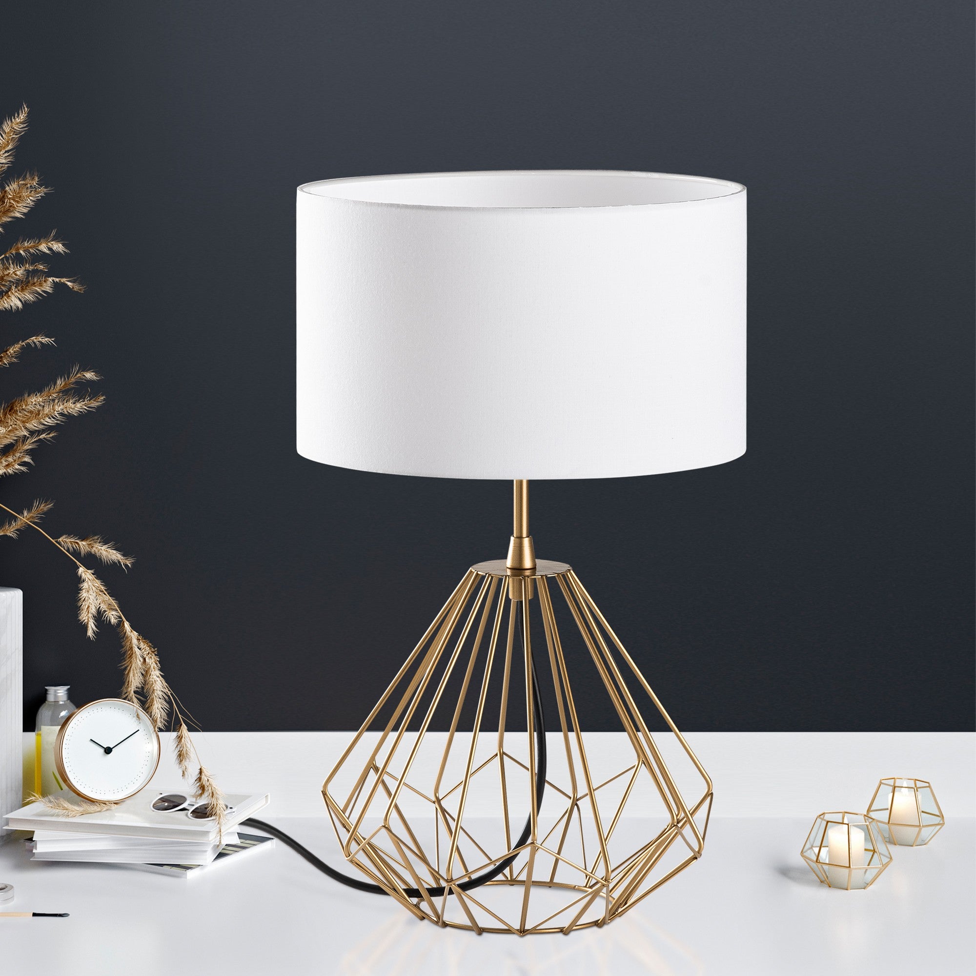 Candeeiro de mesa-Diamond-Ouro