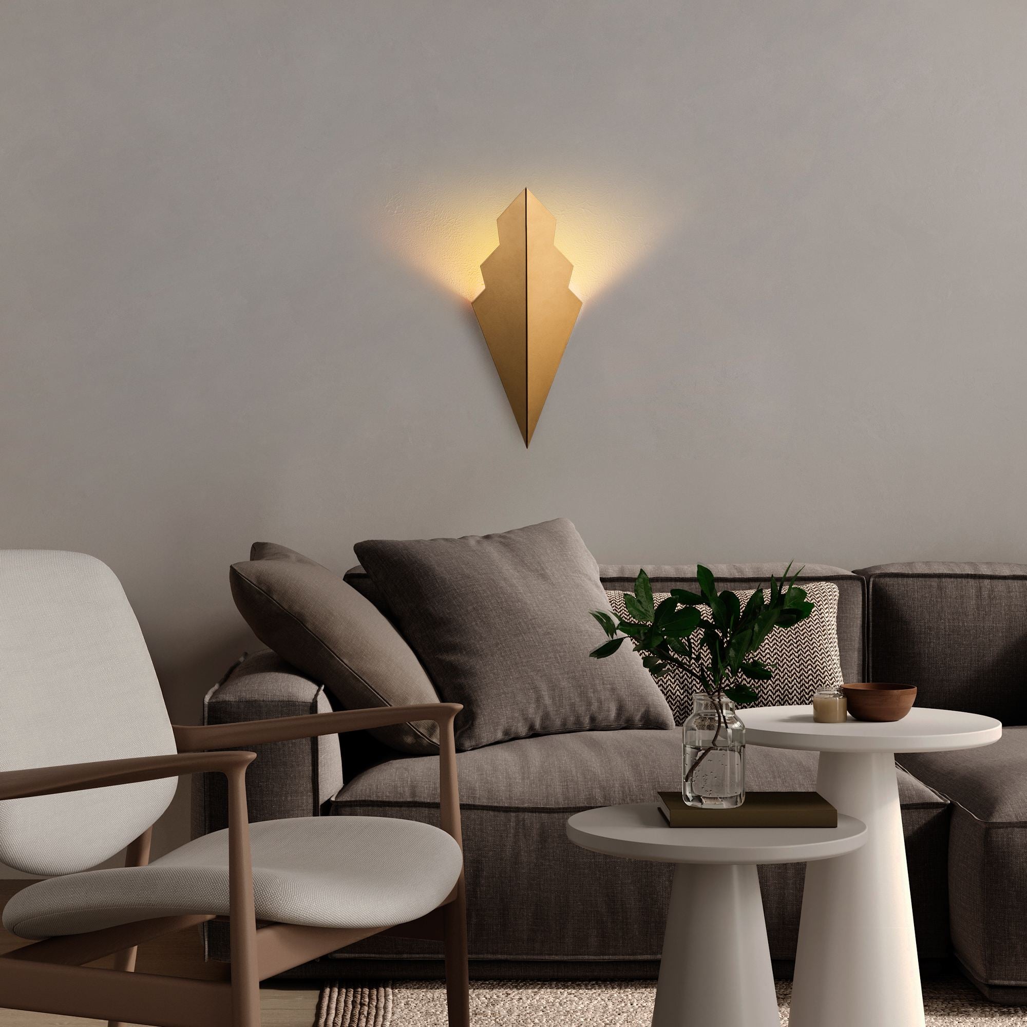 Luminária de parede-Arrow-Ouro