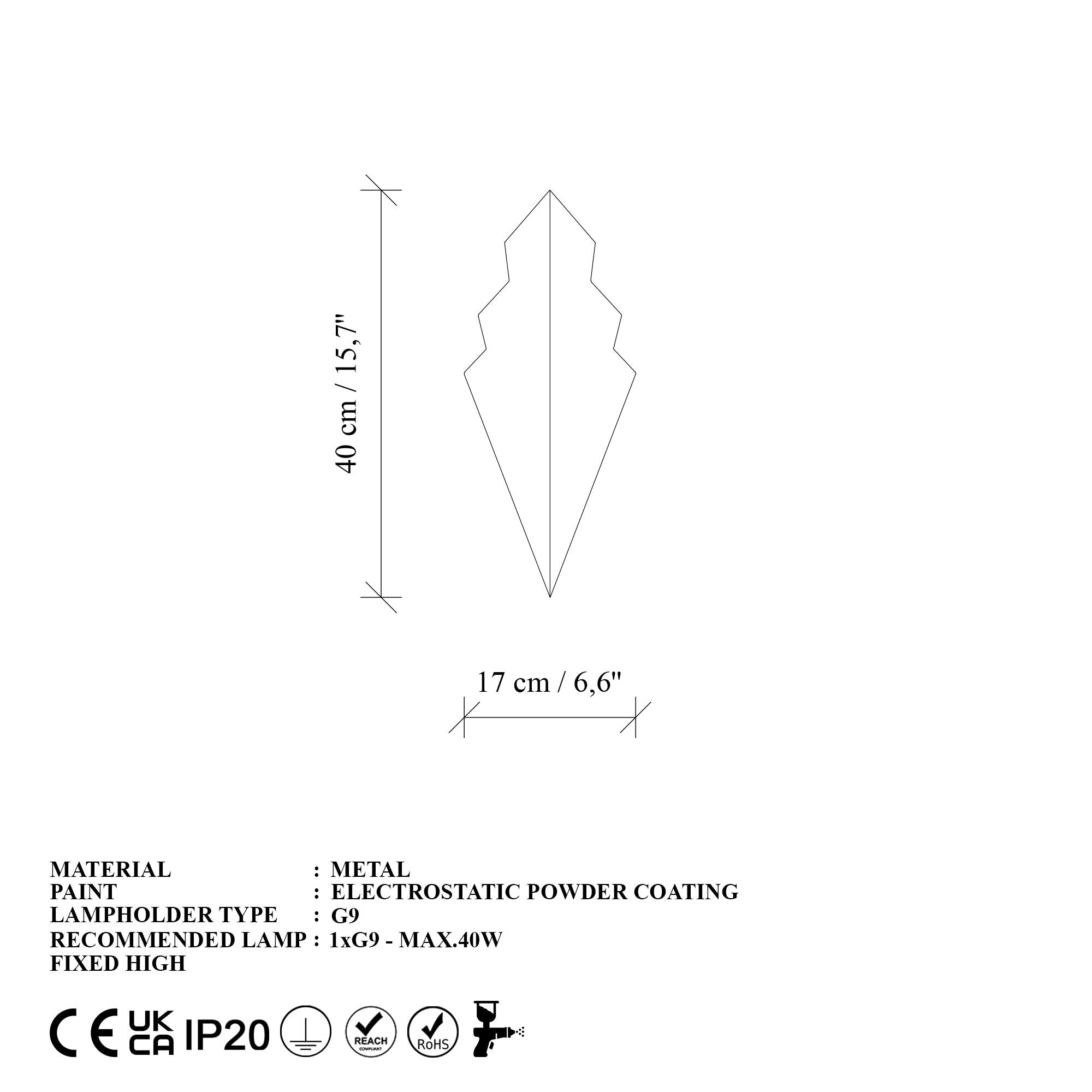 Luminária de parede-Arrow-Ouro