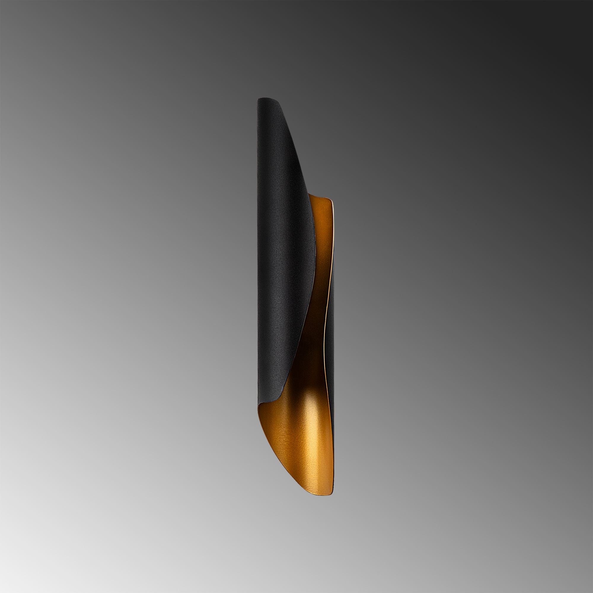 Candeeiro de Parede – 8 x 40 x 11 cm – Preto – Metal