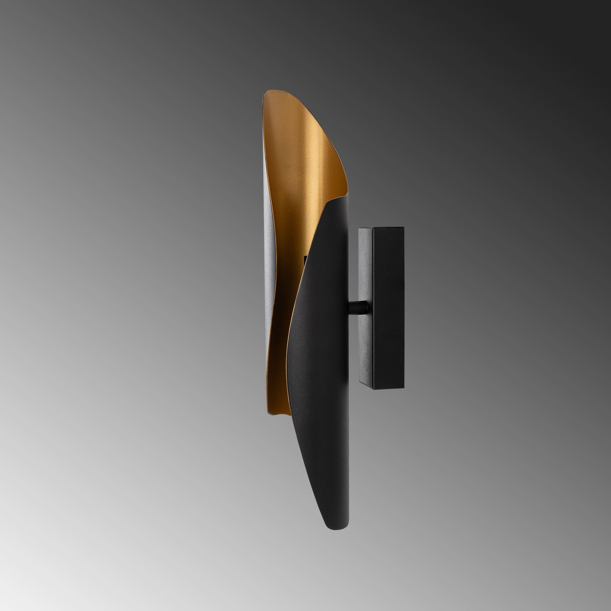 Candeeiro de Parede – 8 x 40 x 11 cm – Preto – Metal