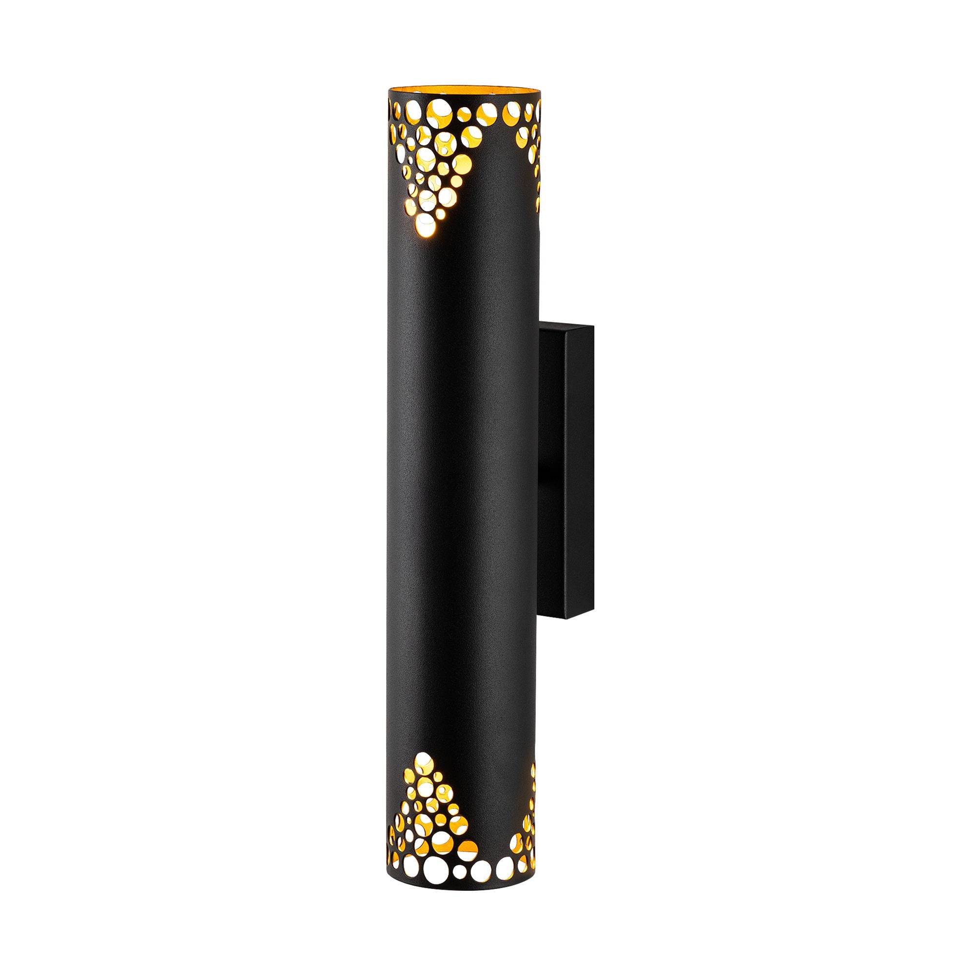 Candeeiro de Parede – 8 x 40 x 13 cm – Preto – Metálico