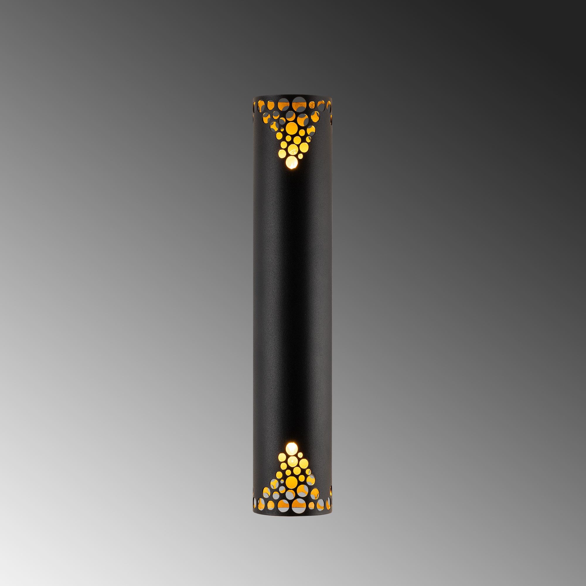 Candeeiro de Parede – 8 x 40 x 13 cm – Preto – Metálico