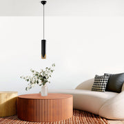 Candeeiro de Teto – 8 x 8 x 126 cm – Preto – Metal