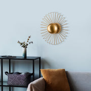 Candeeiro de Parede – 45 x 45 x 18 cm – Dourado – Metal