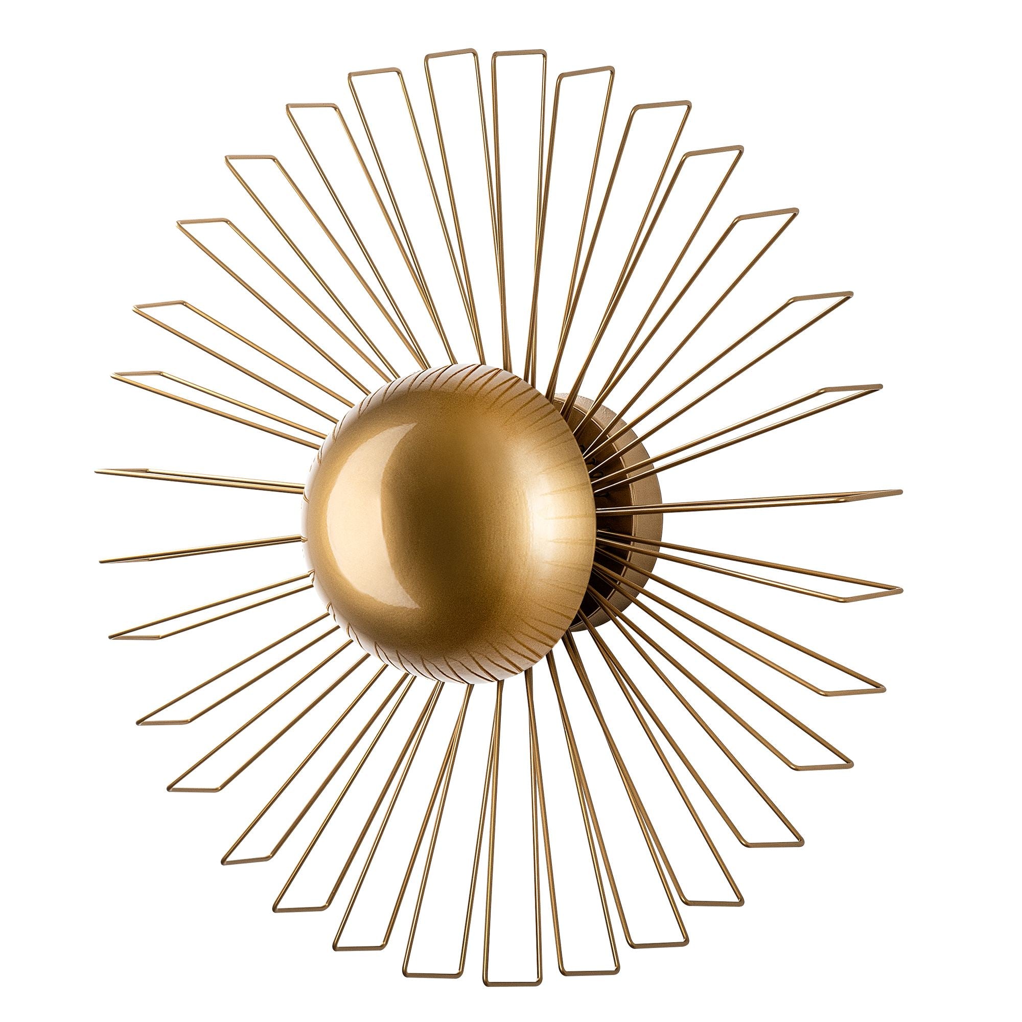 Candeeiro de Parede – 60 x 60 x 24 cm – Dourado – Metal