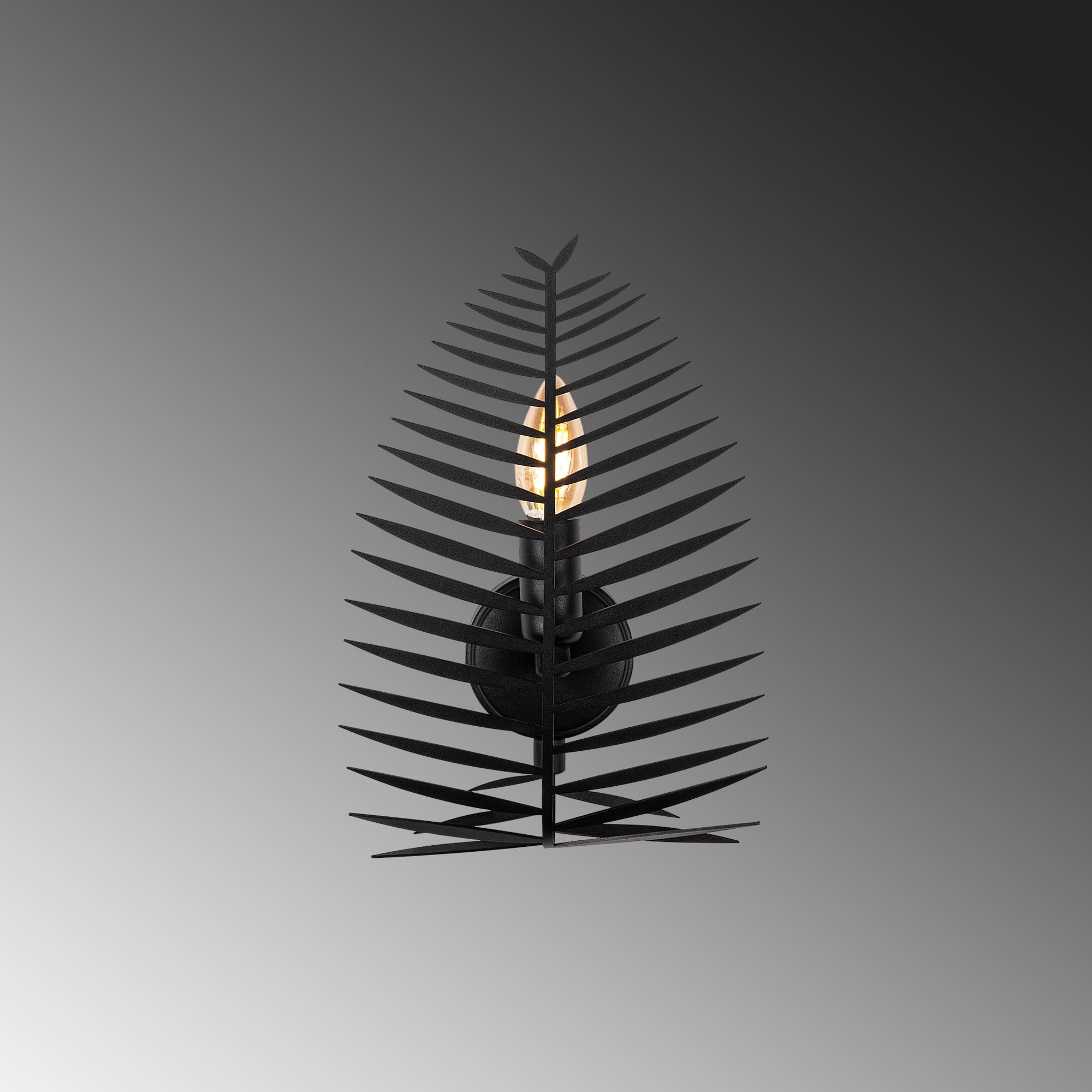 Luminária de parede-Leaf-Preto