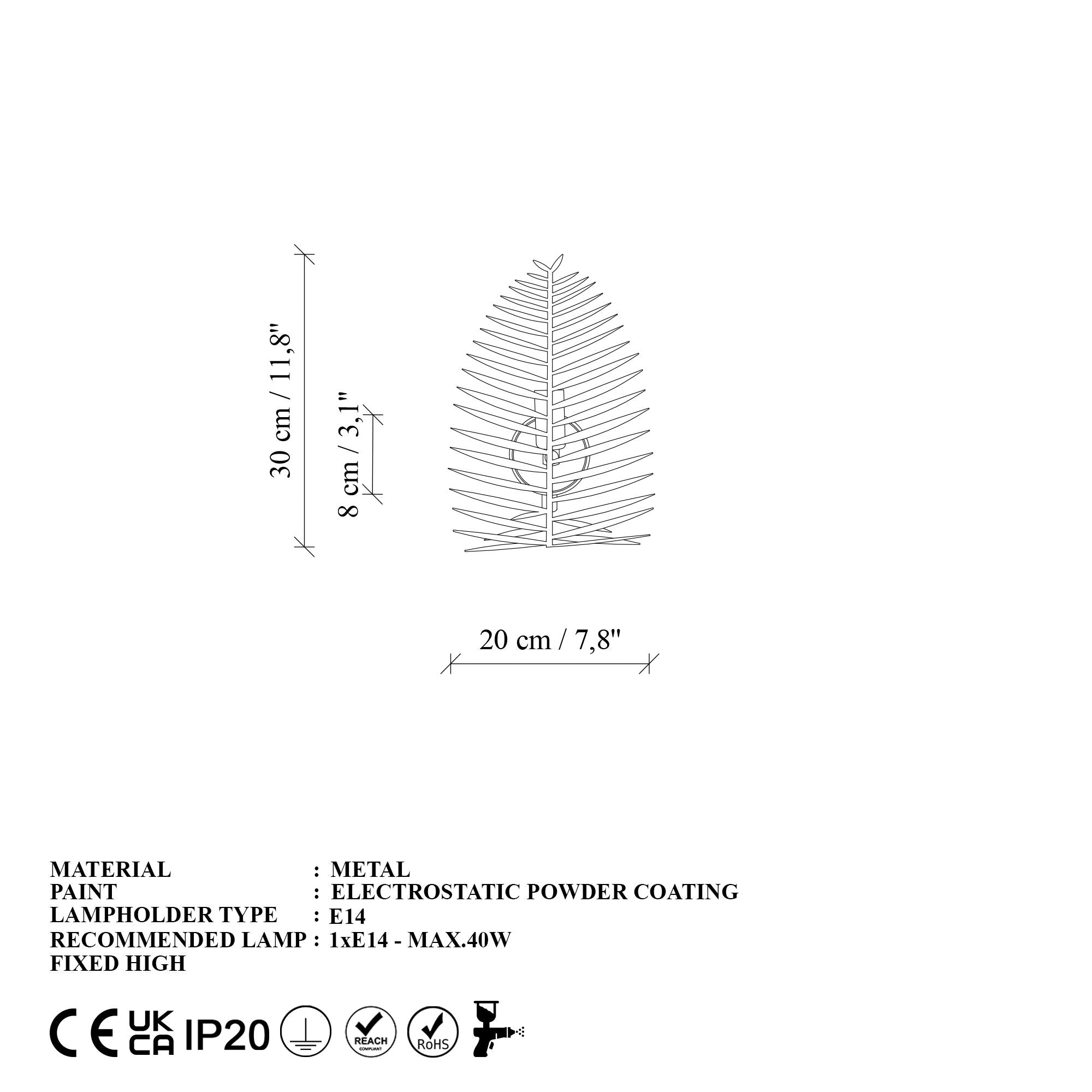 Luminária de parede-Leaf-Branco