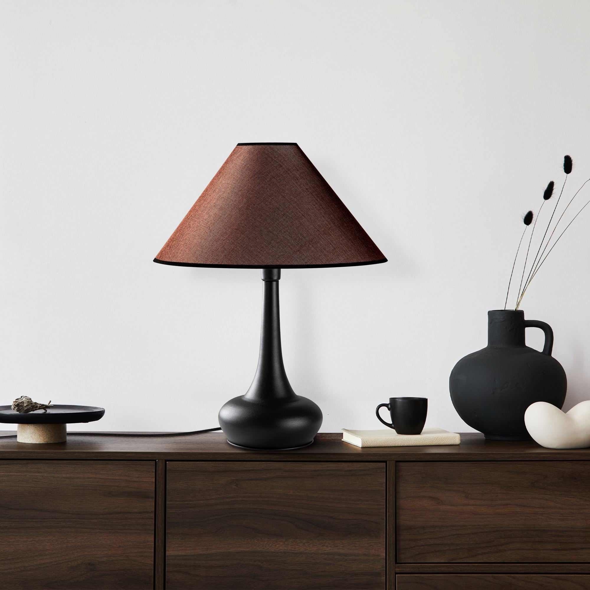 Candeeiro de mesa-Luna-Marrom
Preto