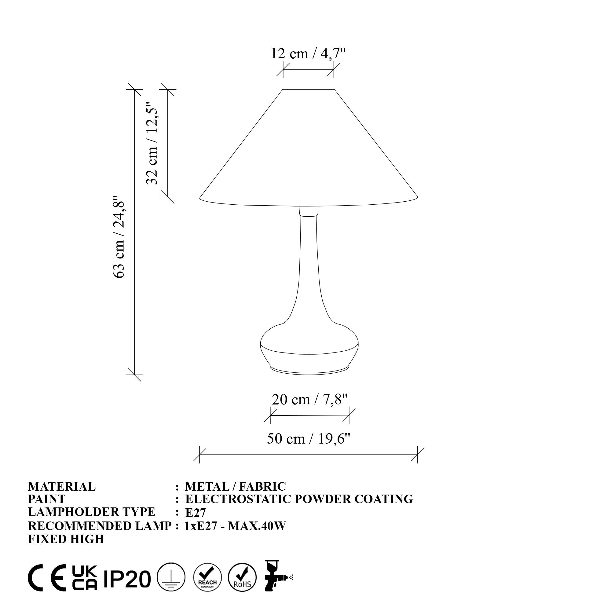 Candeeiro de mesa-Luna-Preto