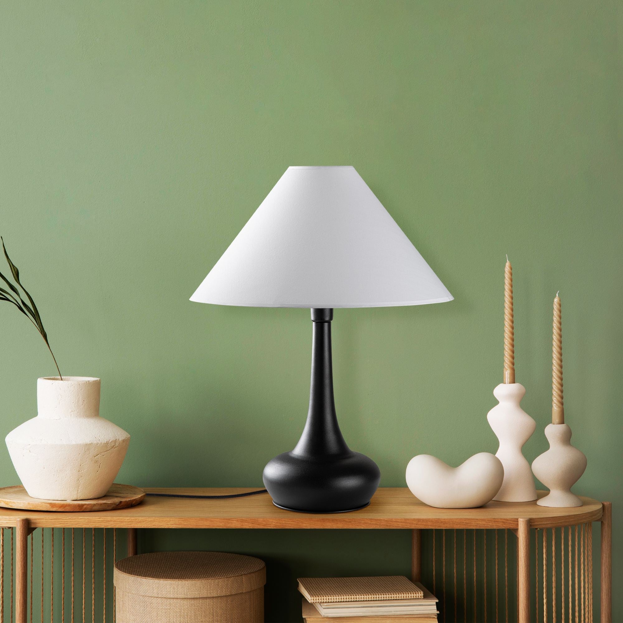 Candeeiro de mesa-Luna-Branco
Preto