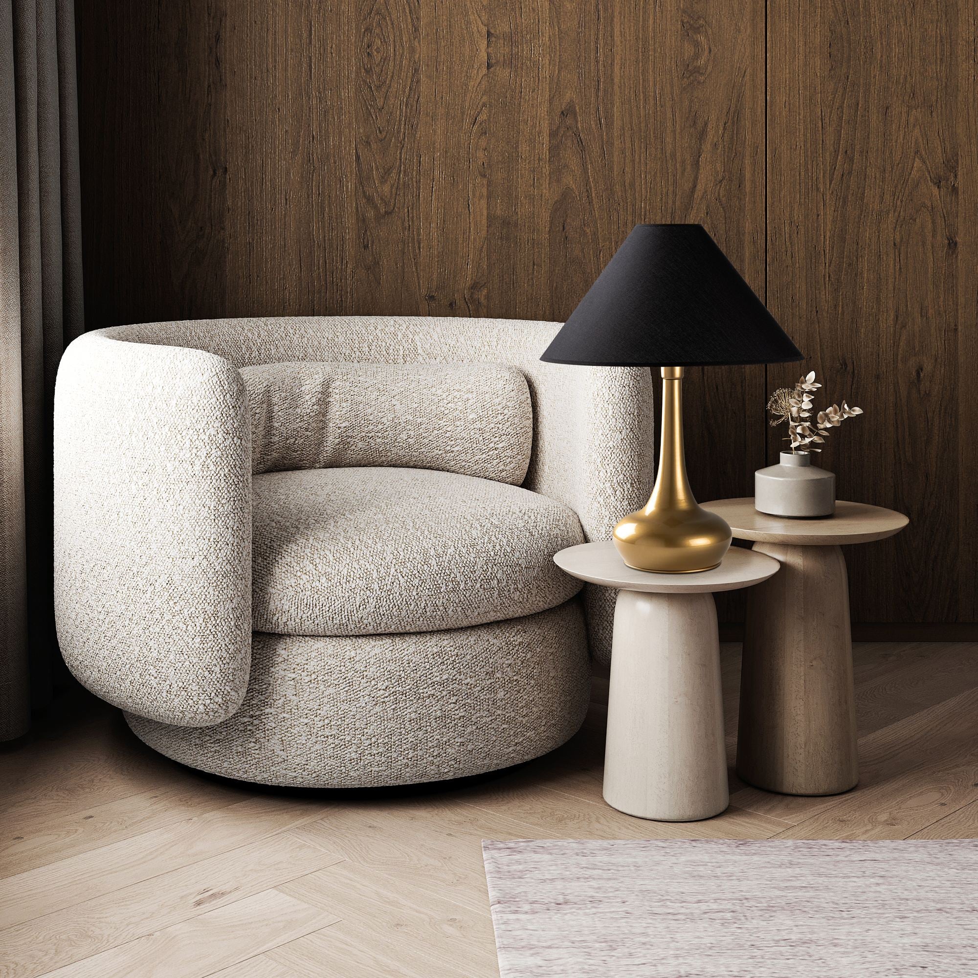 Candeeiro de mesa-Luna-Dourado
Preto