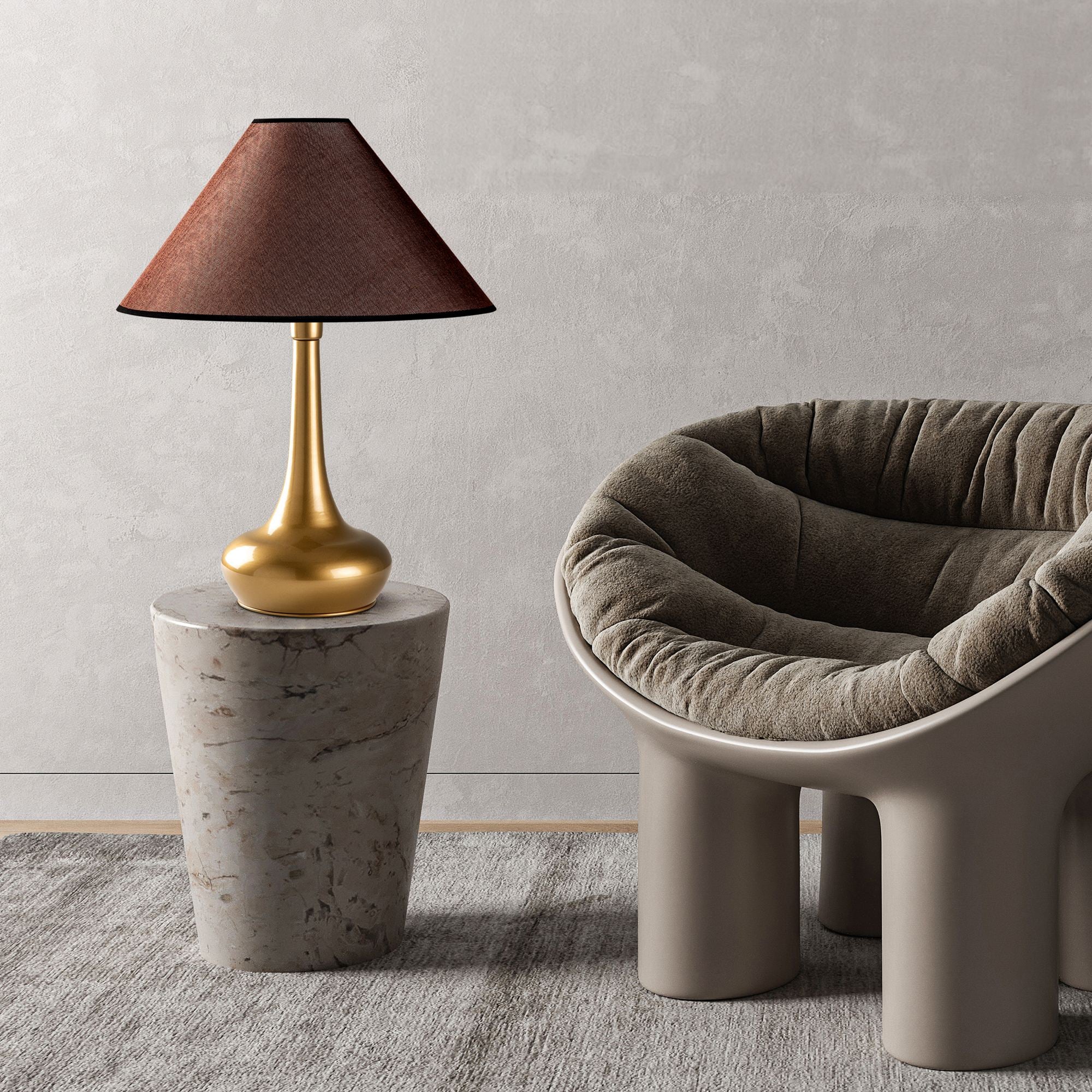 Candeeiro de mesa-Luna-Dourado
Marrom