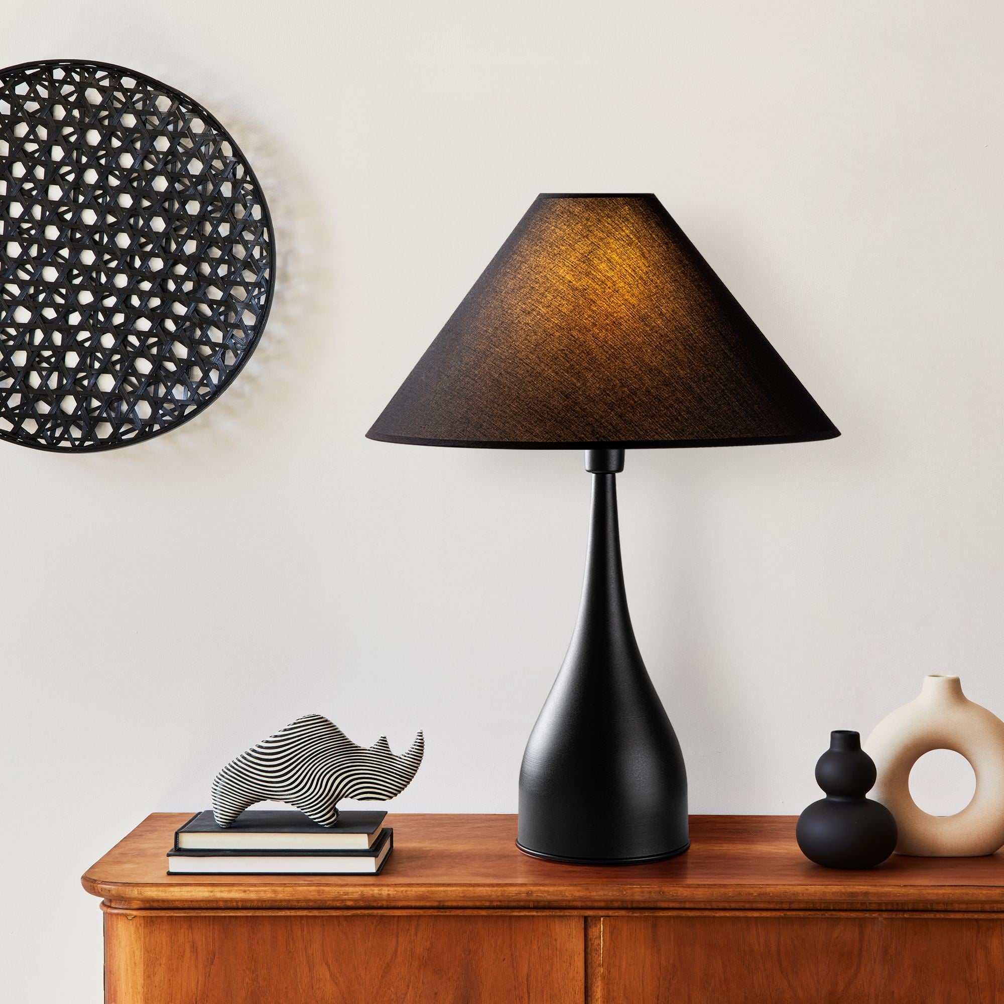 Candeeiro de mesa-Luna-Preto