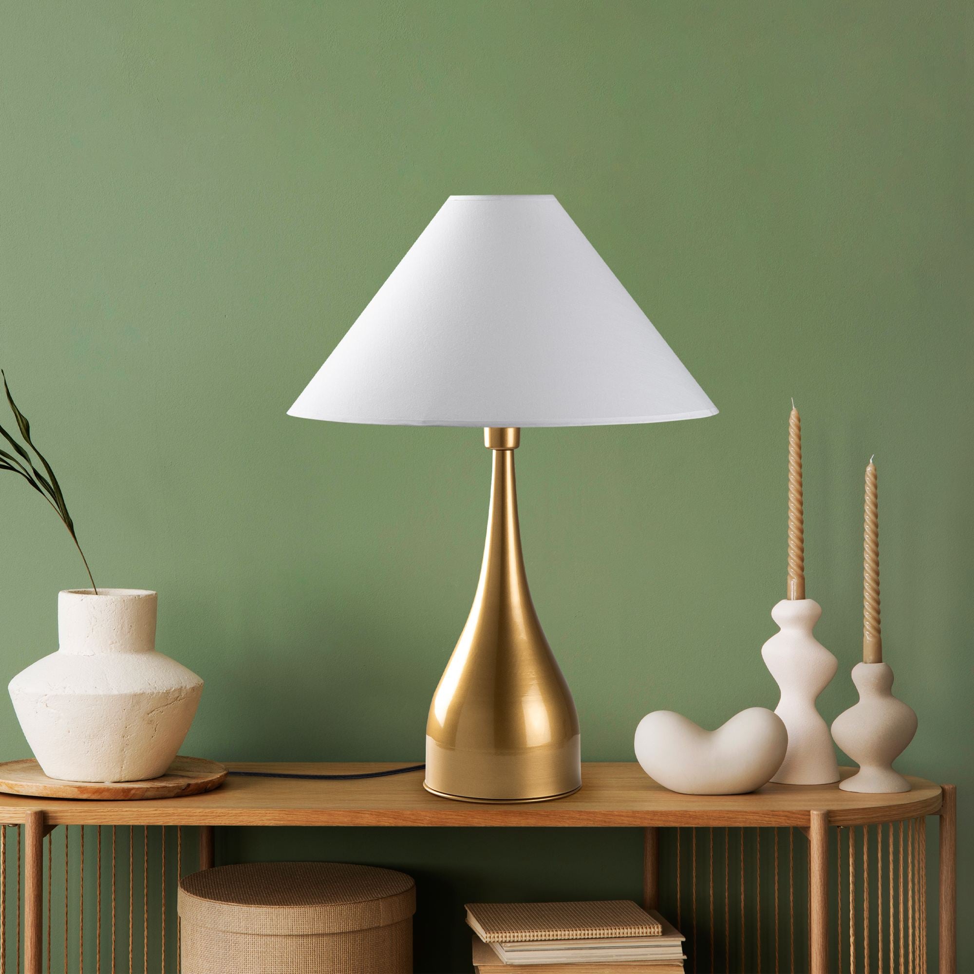 Candeeiro de mesa-Luna-Dourado
Branco