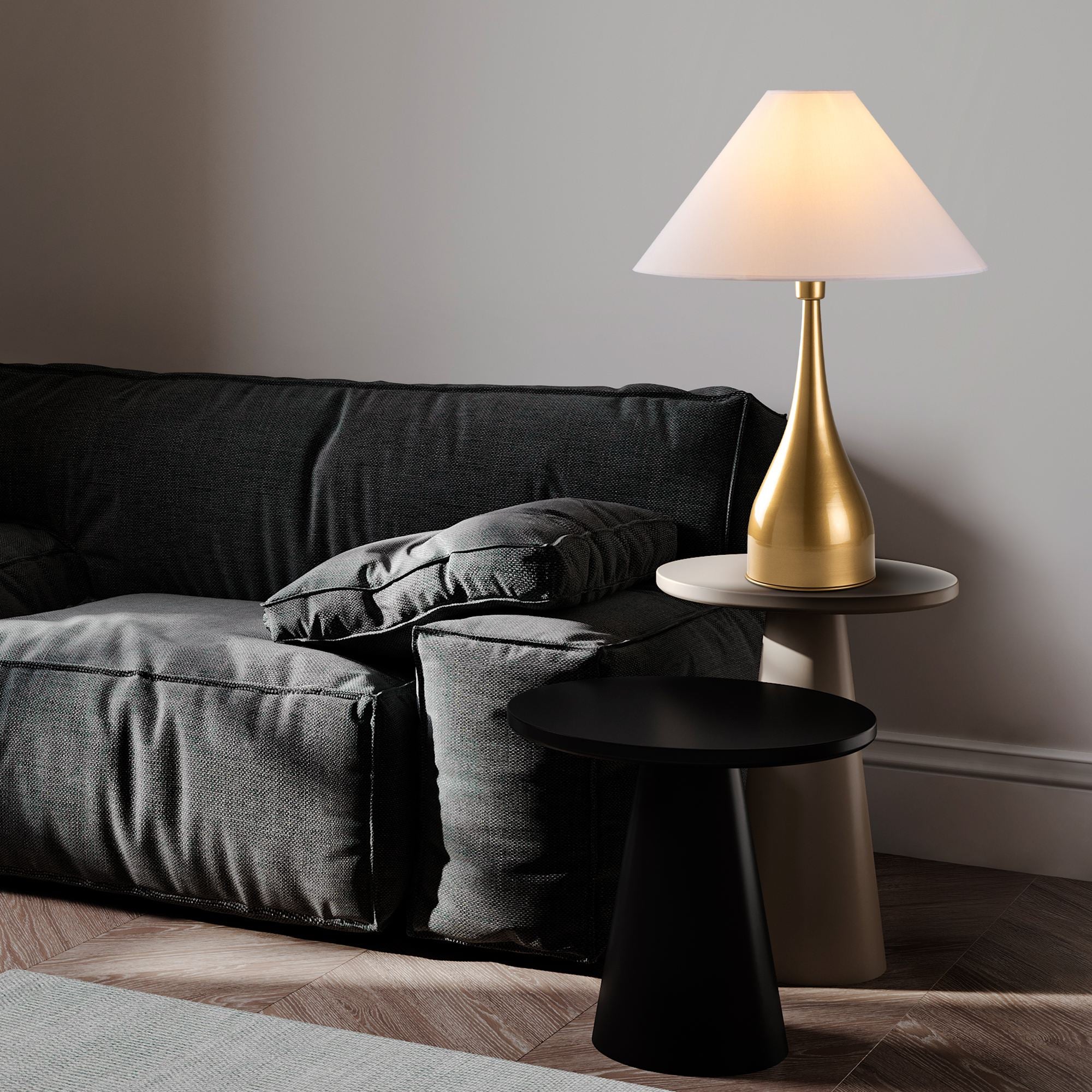 Candeeiro de mesa-Luna-Dourado
Branco