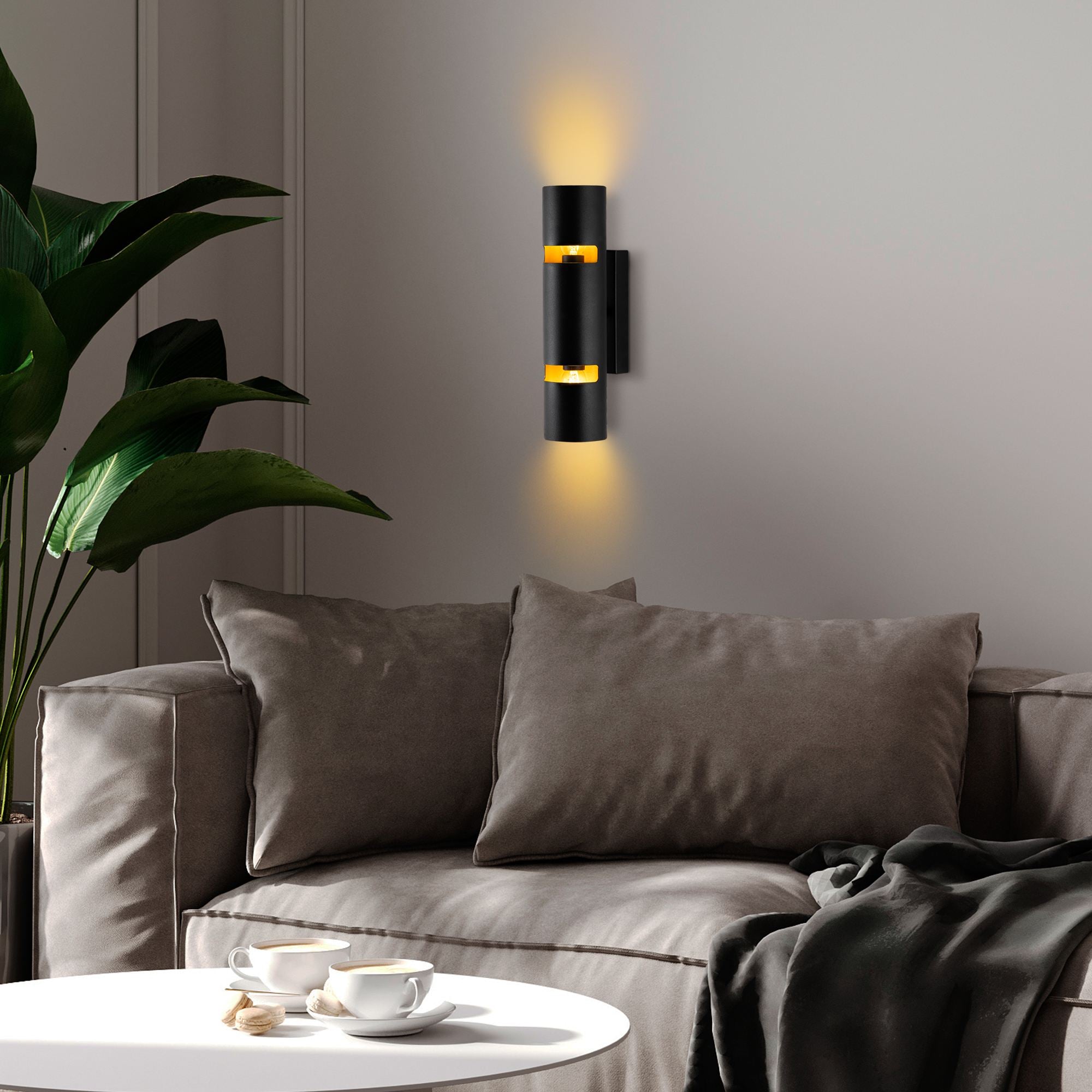 Luminária de parede-Luxora-Preto