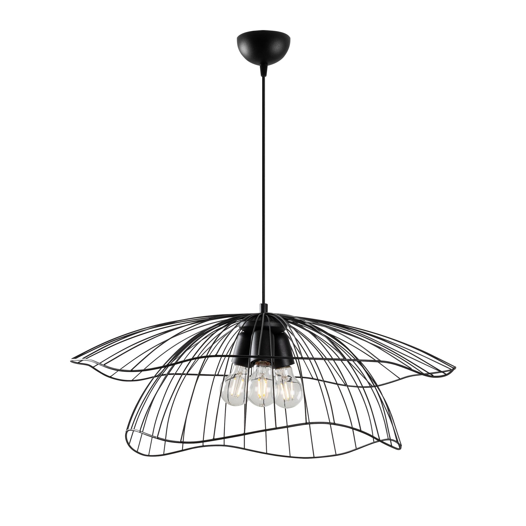 Candeeiro de Teto – 70 x 70 x 124 cm – Preto – Metal