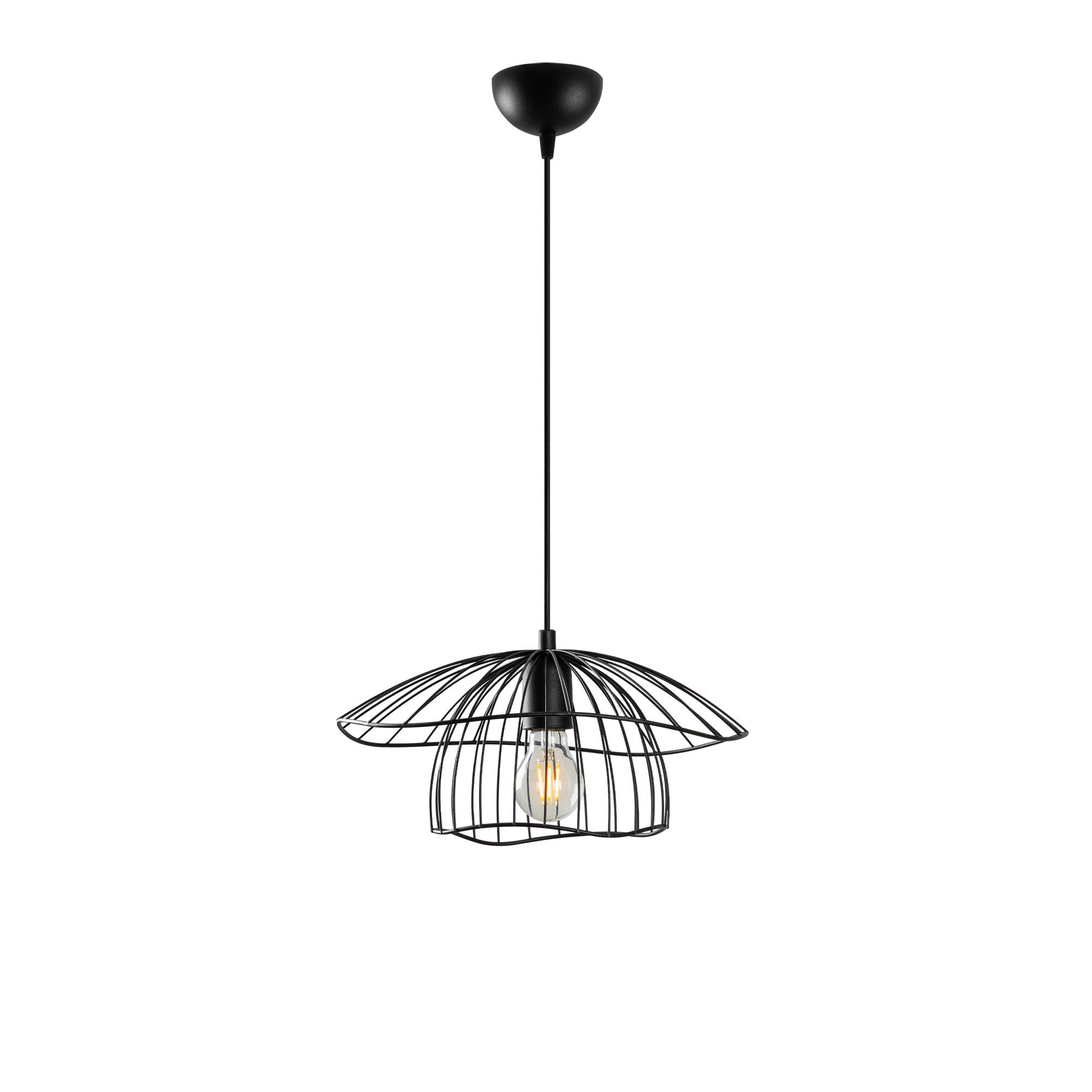 Candeeiro de Teto – 35 x 35 x 112 cm – Preto – Metal
