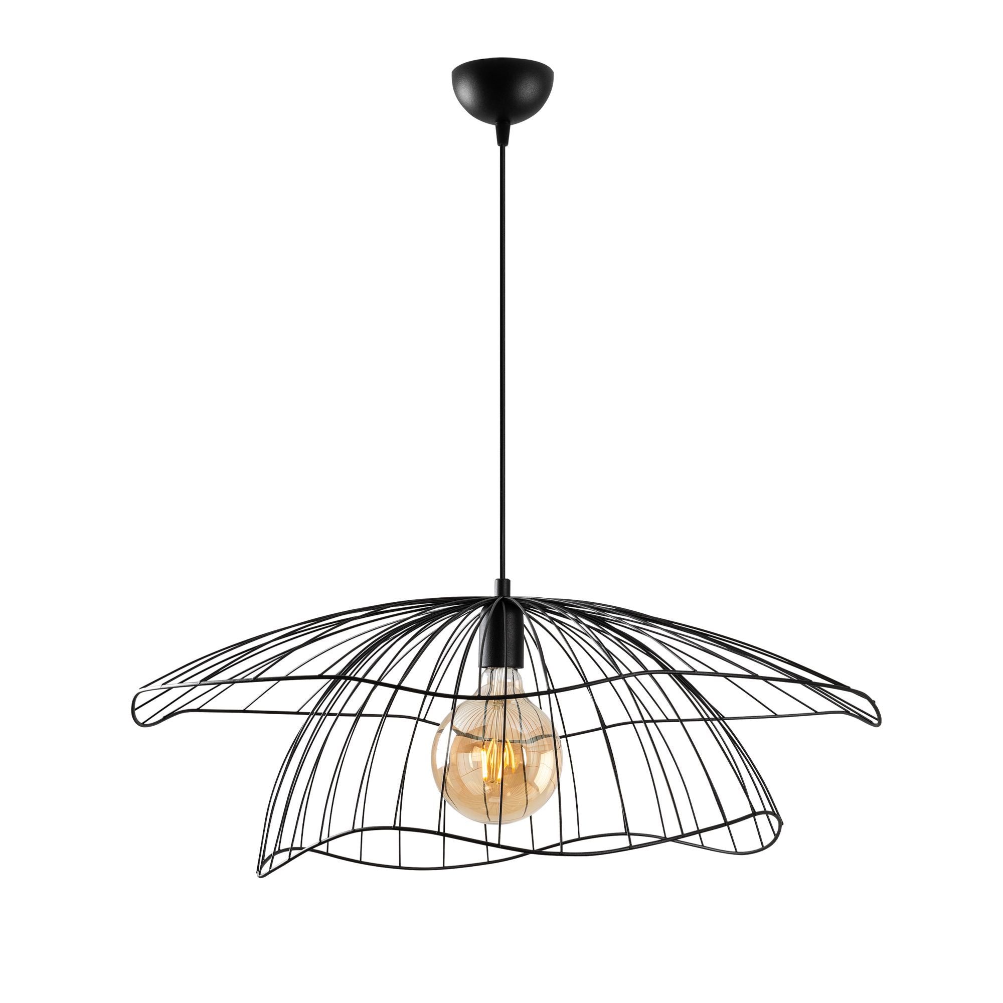 Candeeiro de Teto – 70 x 70 x 124 cm – Preto – Metal