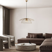 Candeeiro de Teto – 70 x 70 x 124 cm – Dourado – Metal