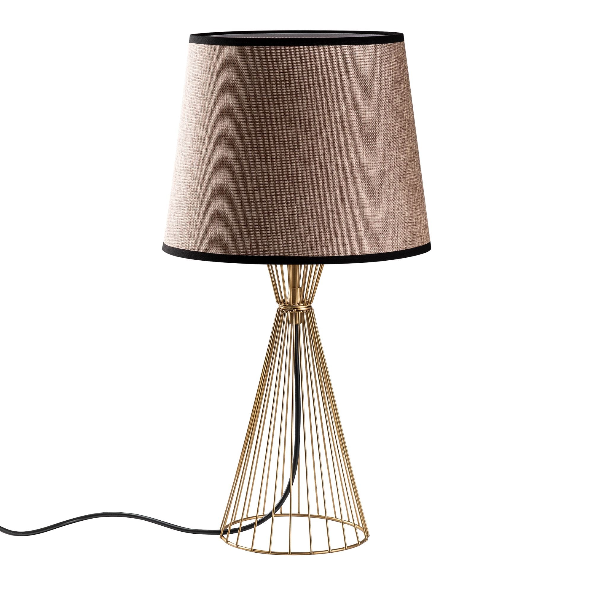 Candeeiro de mesa-Telıs-Dourado
Castanho Claro