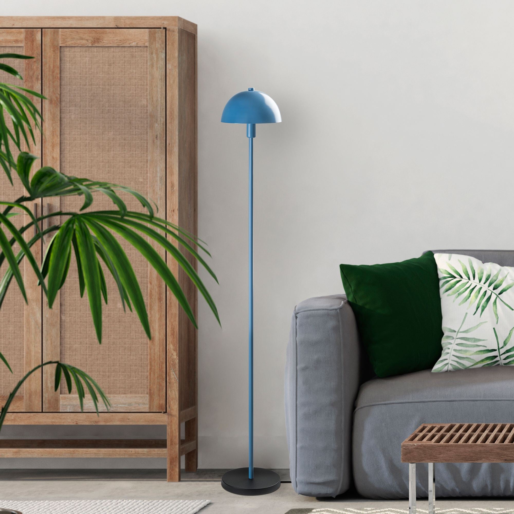 Candeeiro de Pé – 20 x 20 x 140 cm – Azul – Metal