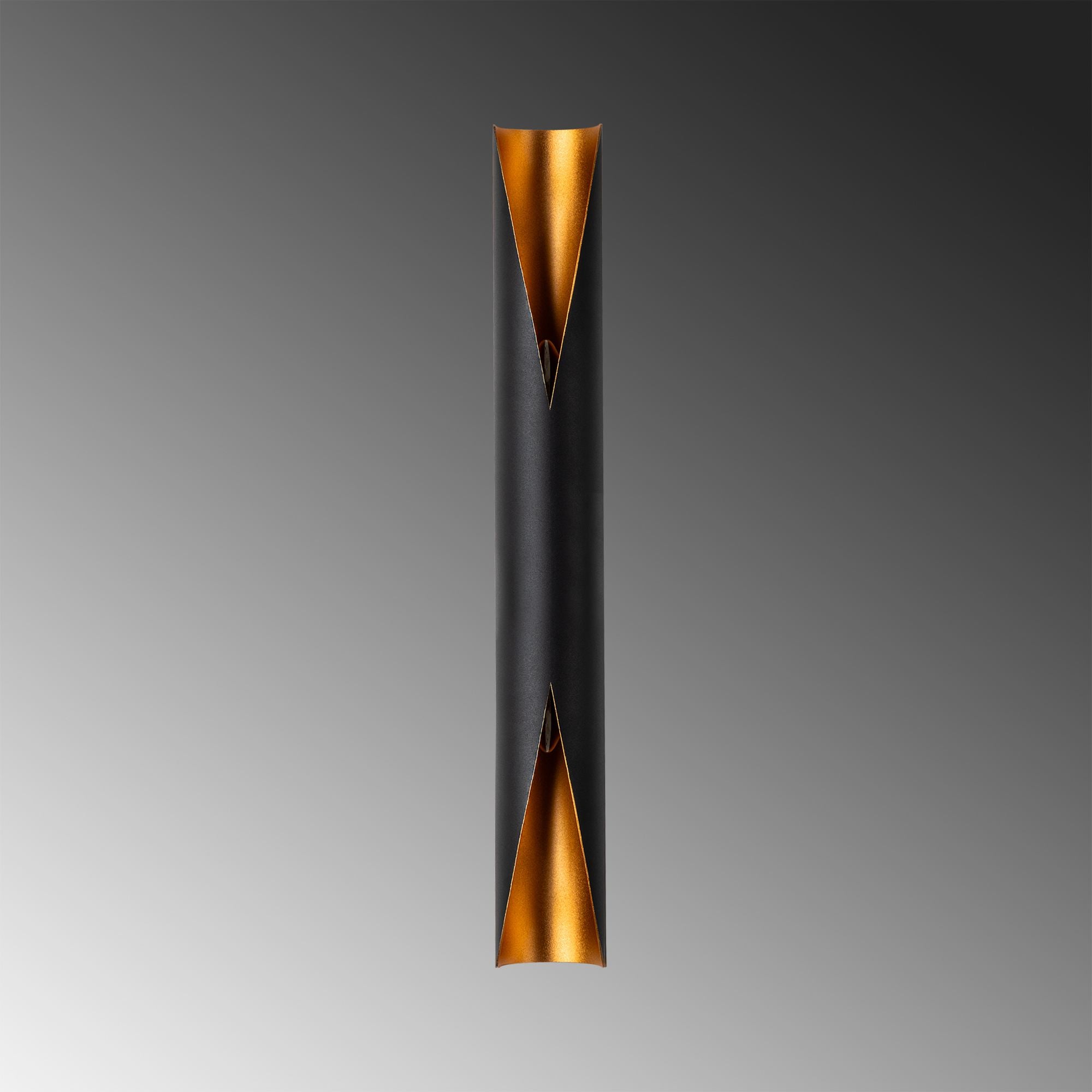 Candeeiro de Parede – 8 x 59 x 12 cm – Preto – Metal