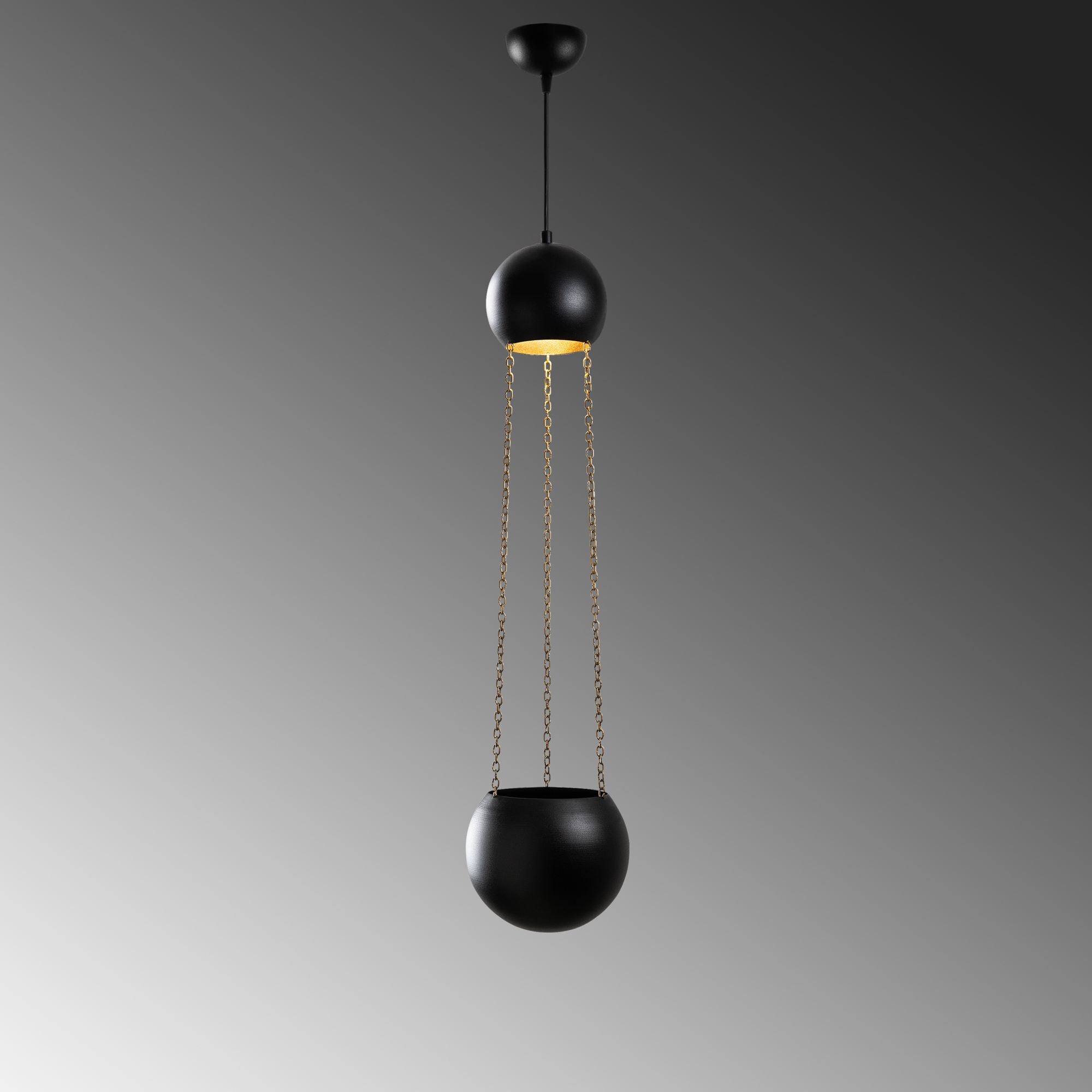 Candeeiro de Teto – 20 x 20 x 148 cm – Verde – Metal