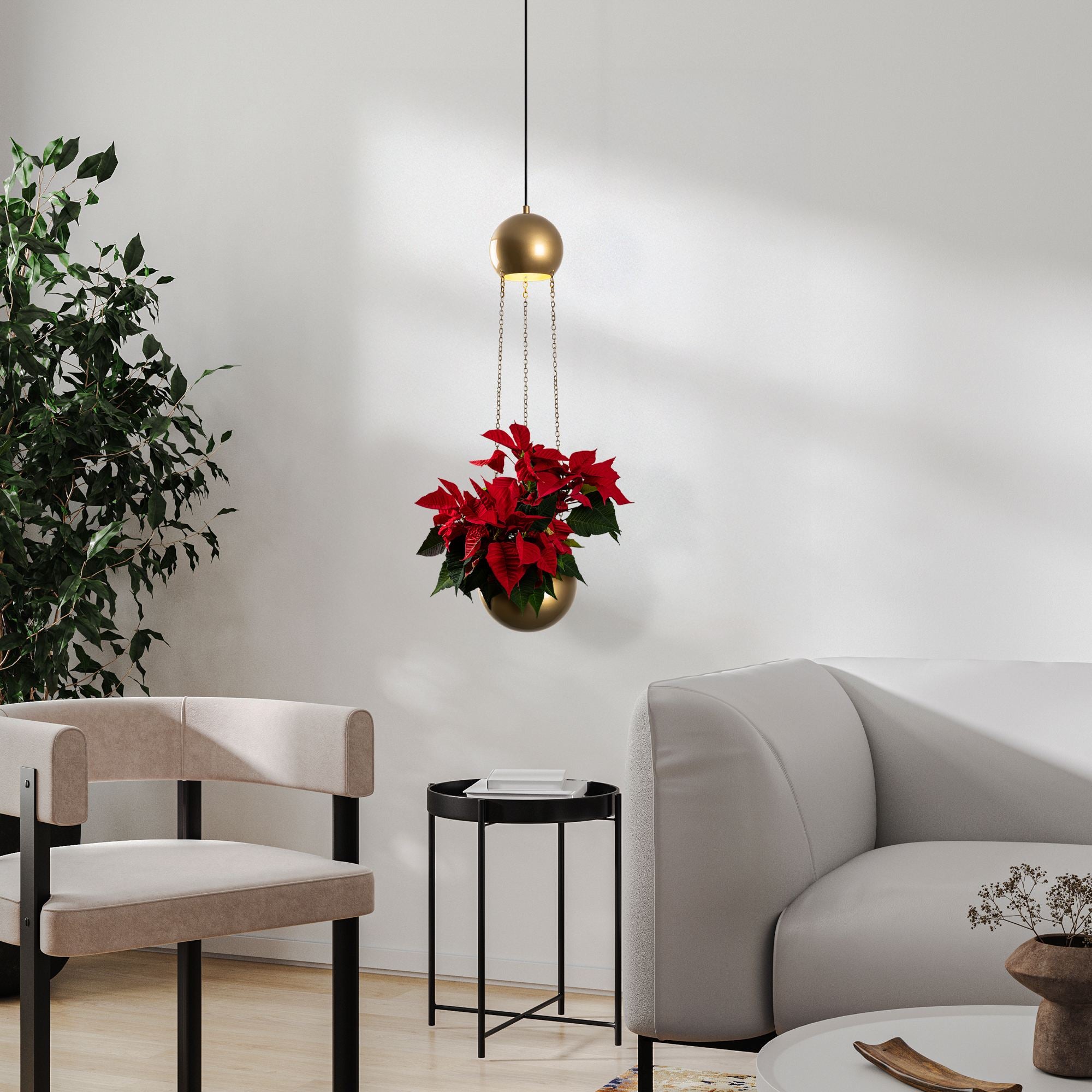 Candeeiro de Teto – 20 x 20 x 148 cm – Verde – Metal