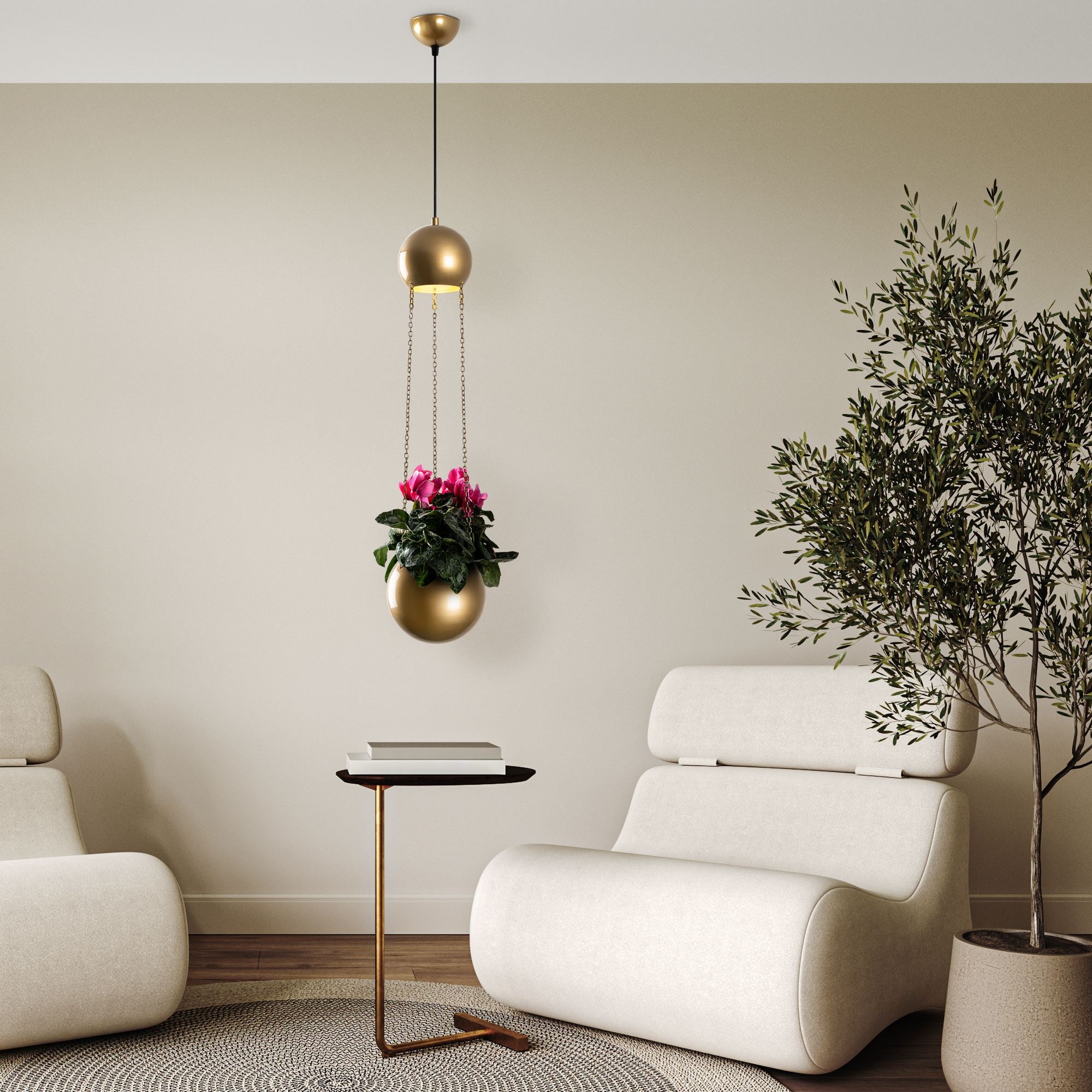 Candeeiro de Teto – 20 x 20 x 148 cm – Verde – Metal