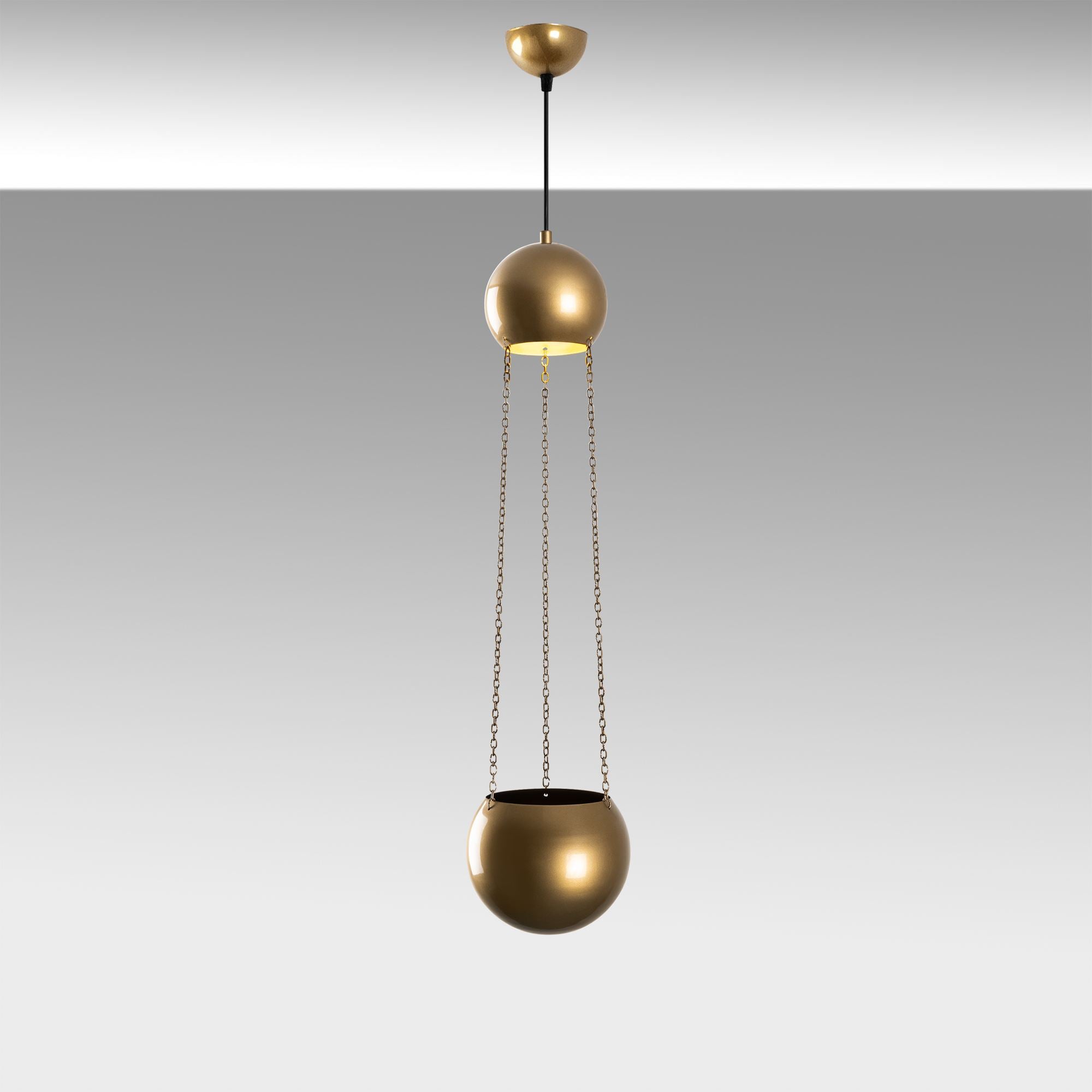 Candeeiro de Teto – 20 x 20 x 148 cm – Verde – Metal