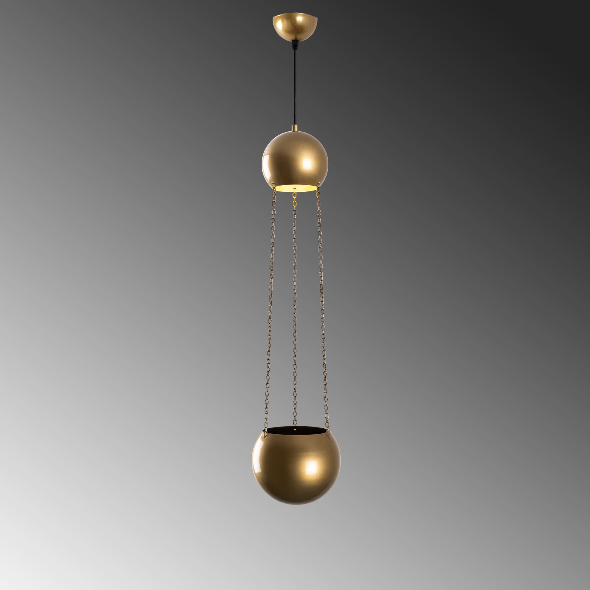 Candeeiro de Teto – 20 x 20 x 148 cm – Verde – Metal