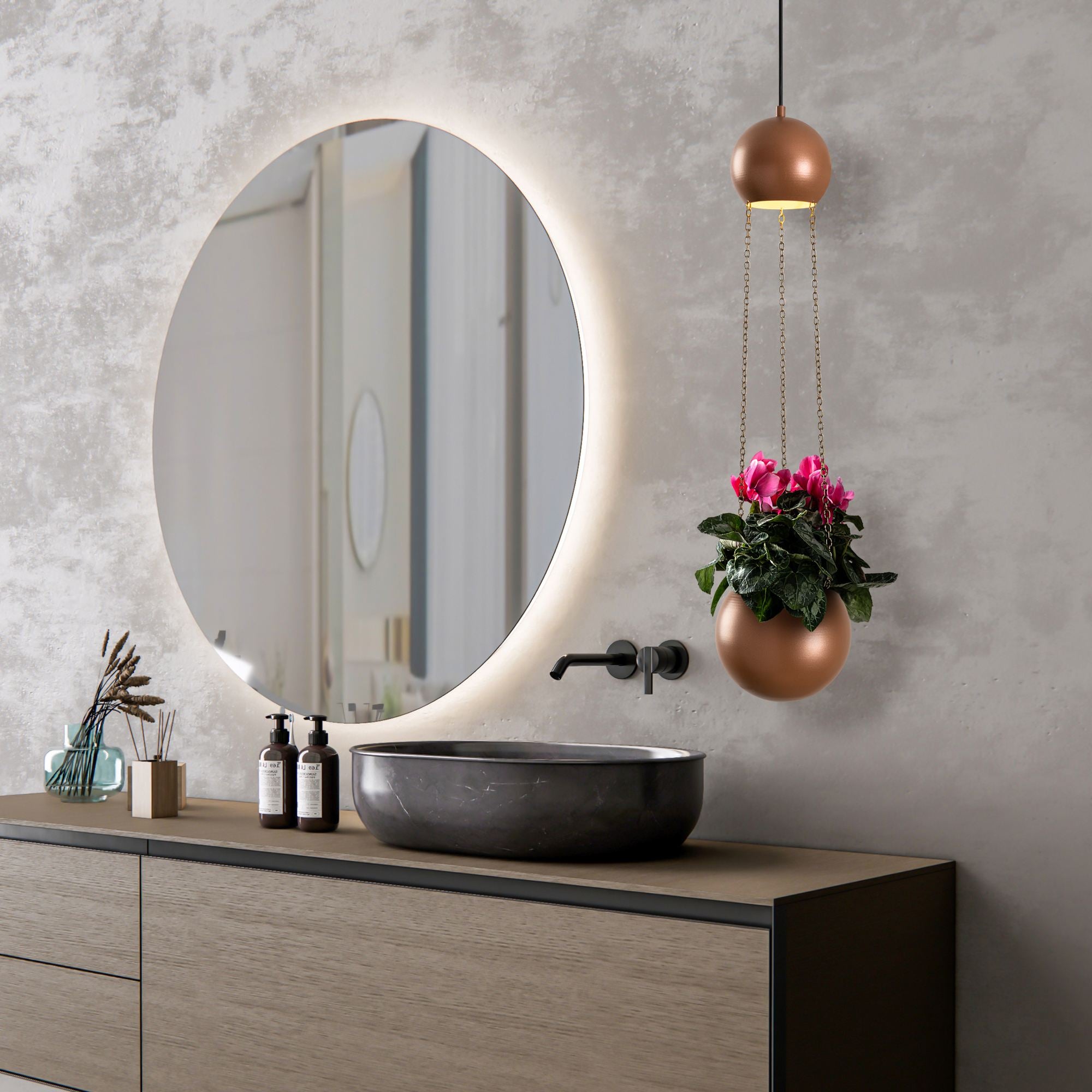 Candeeiro de Teto – 20 x 20 x 148 cm – Verde – Cobre