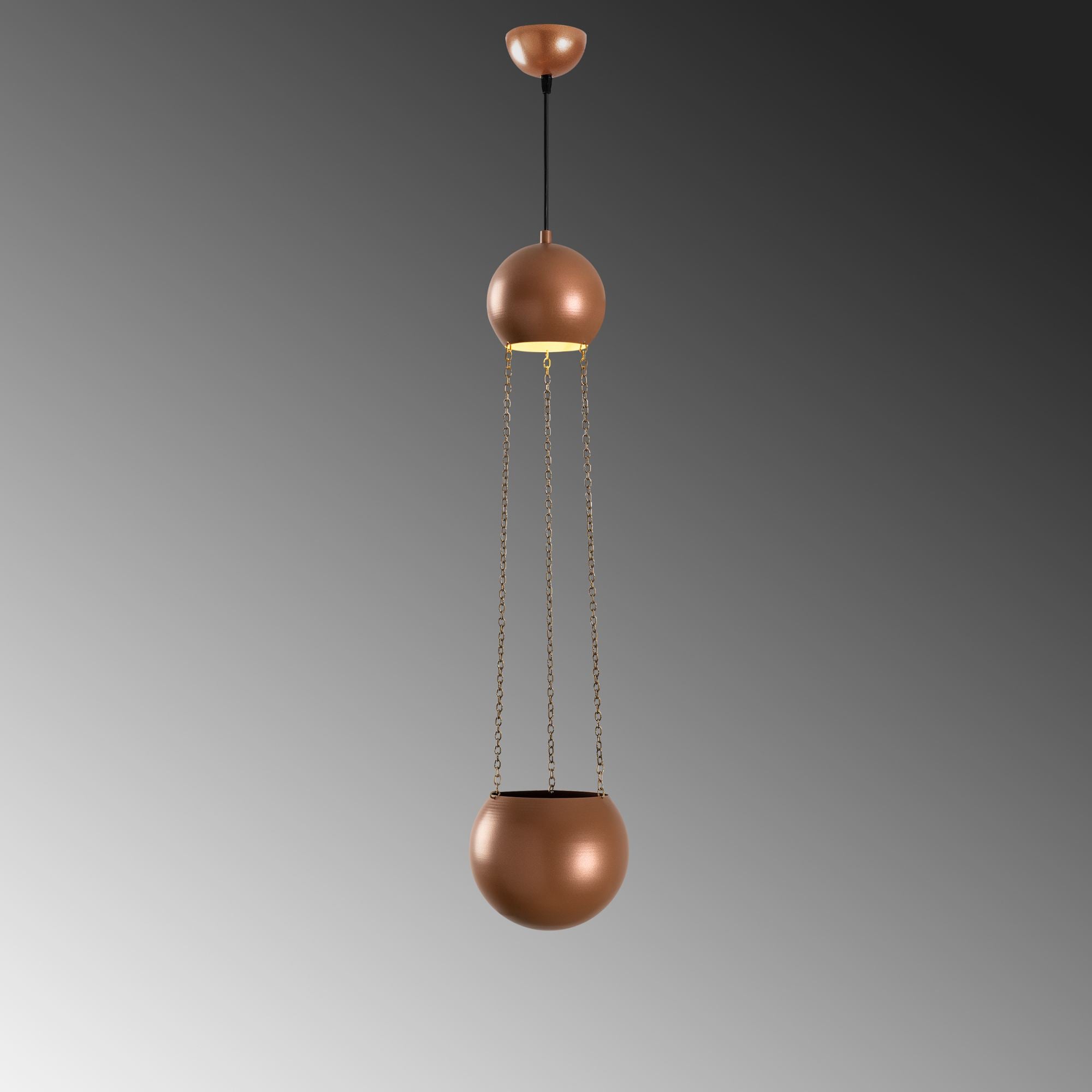 Candeeiro de Teto – 20 x 20 x 148 cm – Verde – Cobre