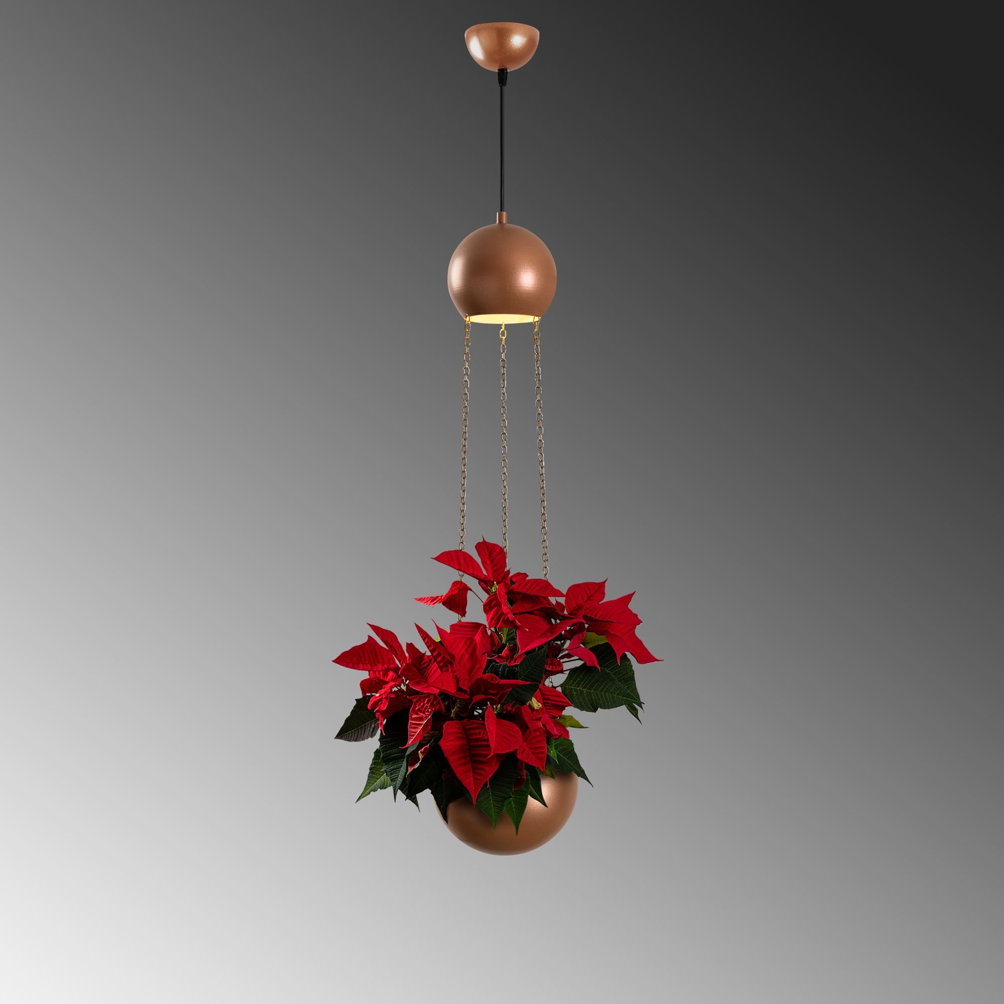 Candeeiro de Teto – 20 x 20 x 148 cm – Verde – Cobre