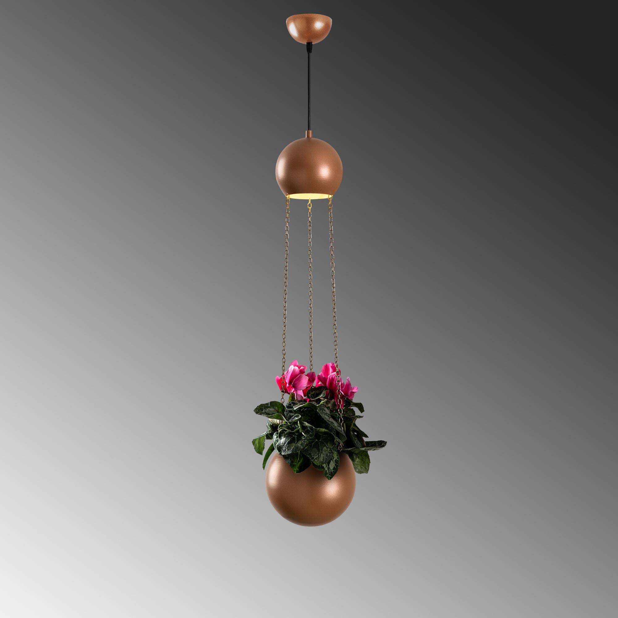 Candeeiro de Teto – 20 x 20 x 148 cm – Verde – Cobre