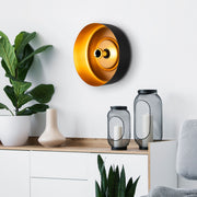 Candeeiro de Parede – 35 x 35 x 18 cm – Preto – Metal