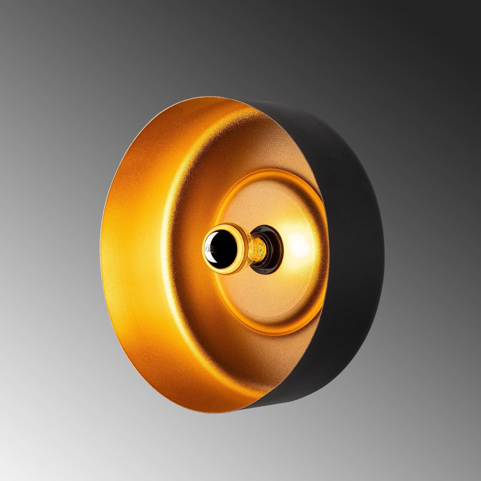 Candeeiro de Parede – 35 x 35 x 18 cm – Preto – Metal