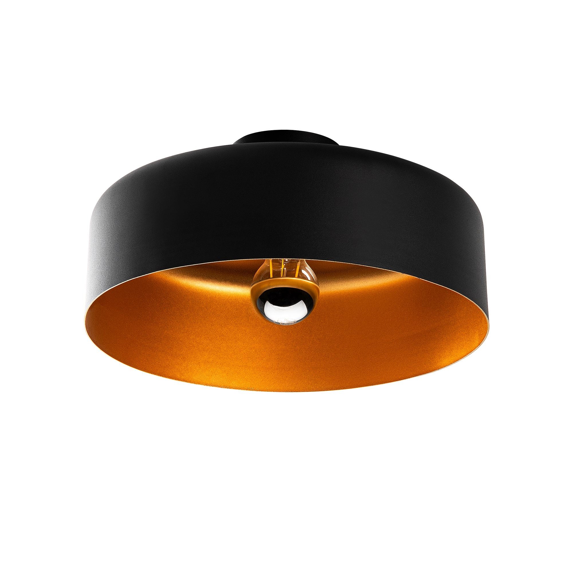 Candeeiro de Teto – 35x35x18 cm – Preto – Metal