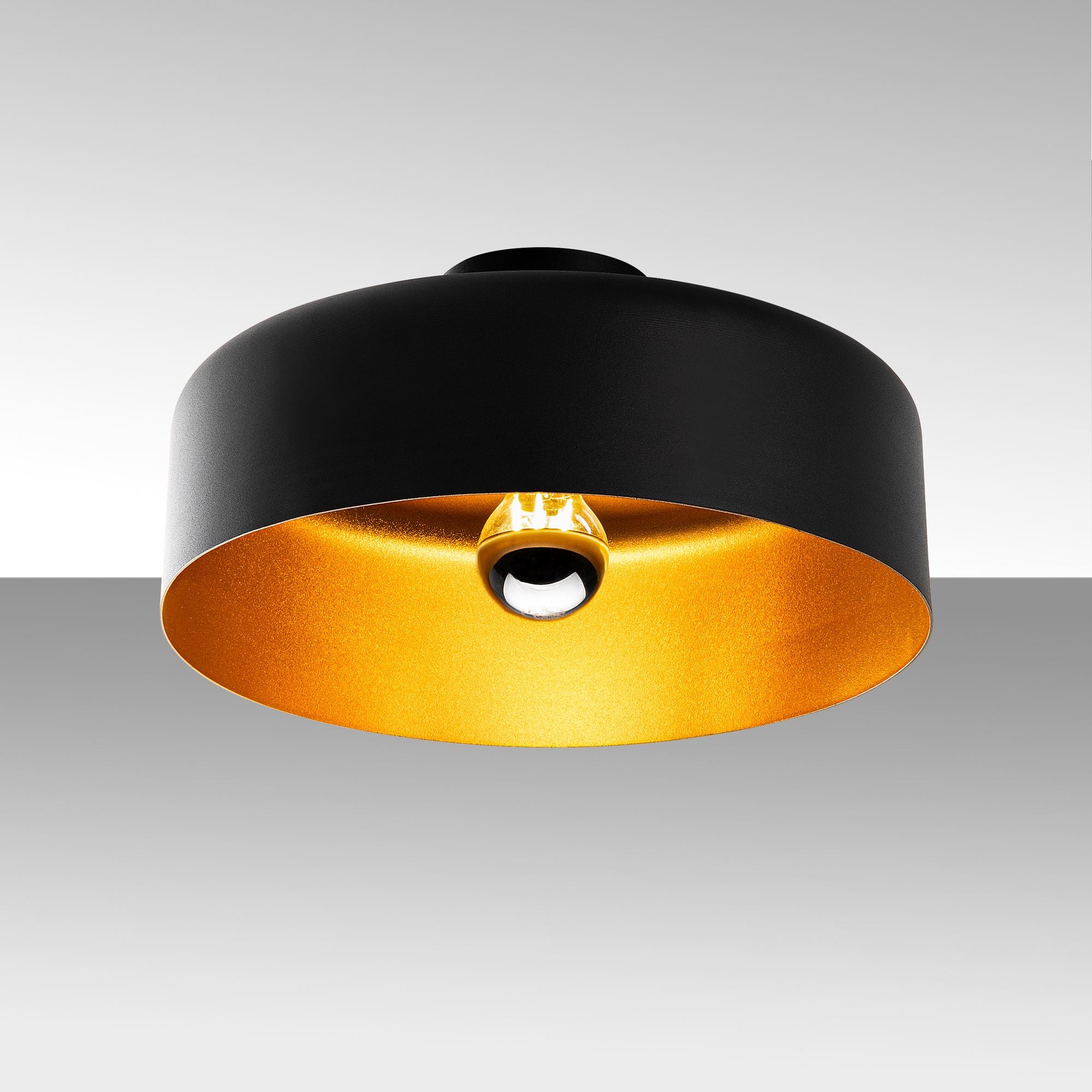 Candeeiro de Teto – 35x35x18 cm – Preto – Metal