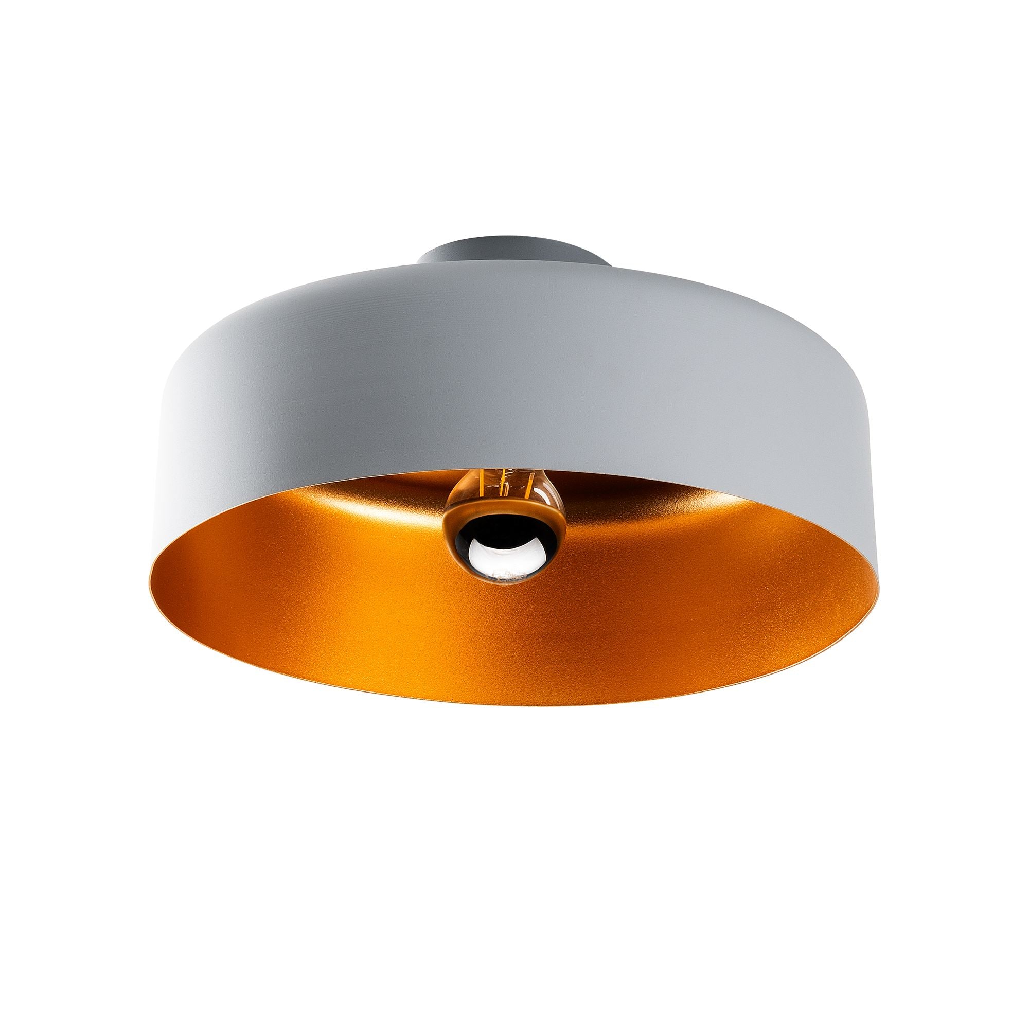 Candeeiro de Teto – 35 x 35 x 18 cm – Cinza – Metal