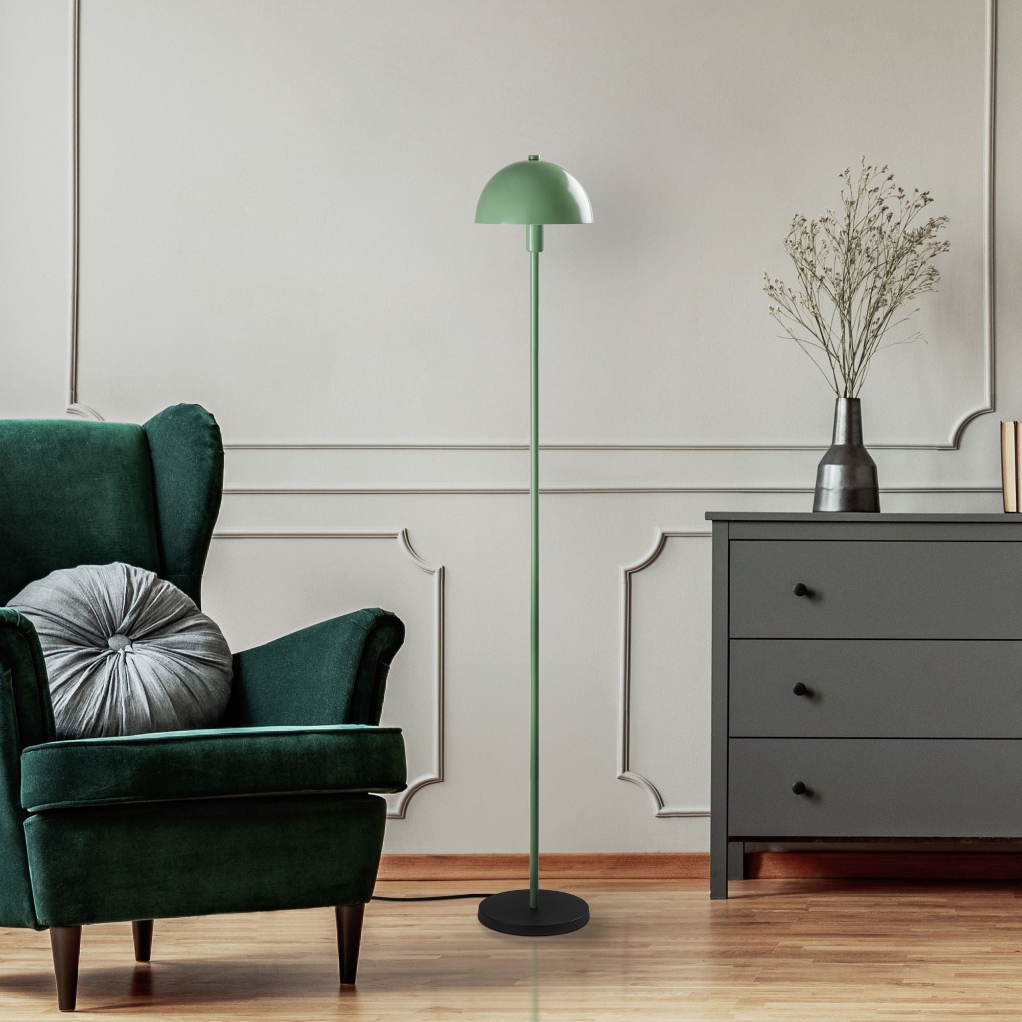 Candeeiro de Pé – 140 cm – Verde – Metal