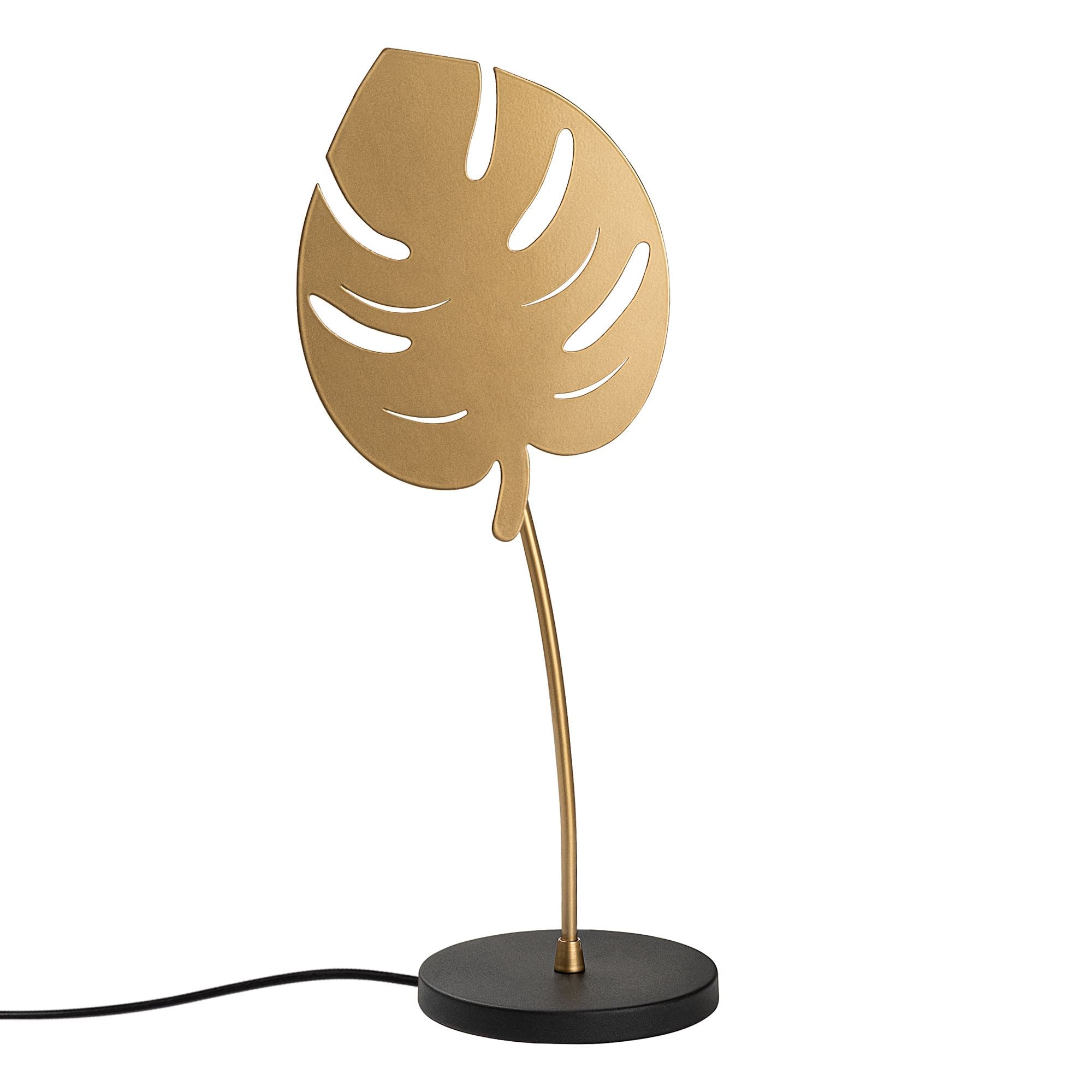 Candeeiro de mesa-Leaf-Dourado
Preto