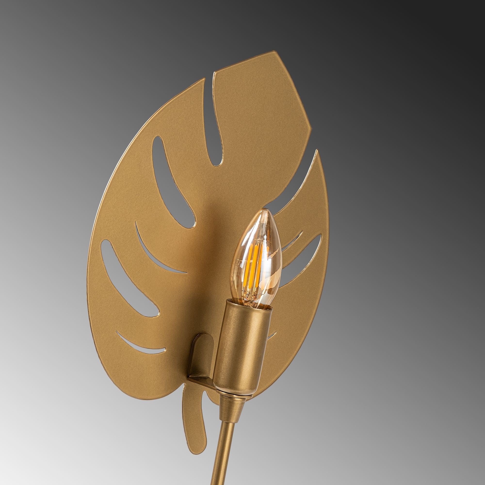 Candeeiro de mesa-Leaf-Dourado
Preto
