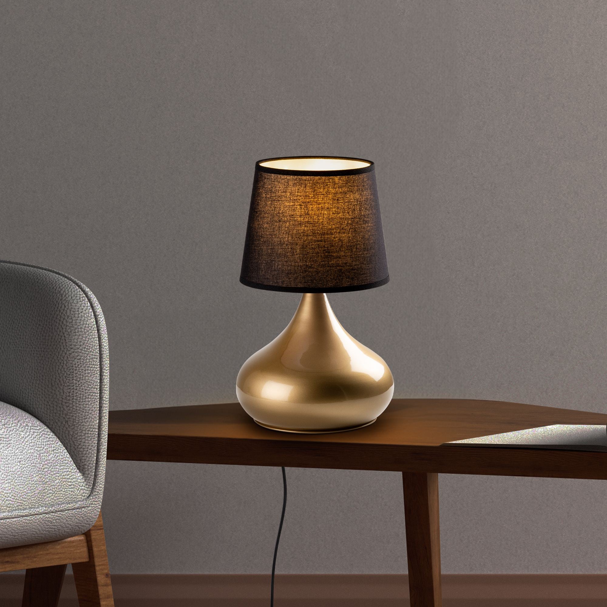 Candeeiro de mesa-Bulbe-Dourado
Preto