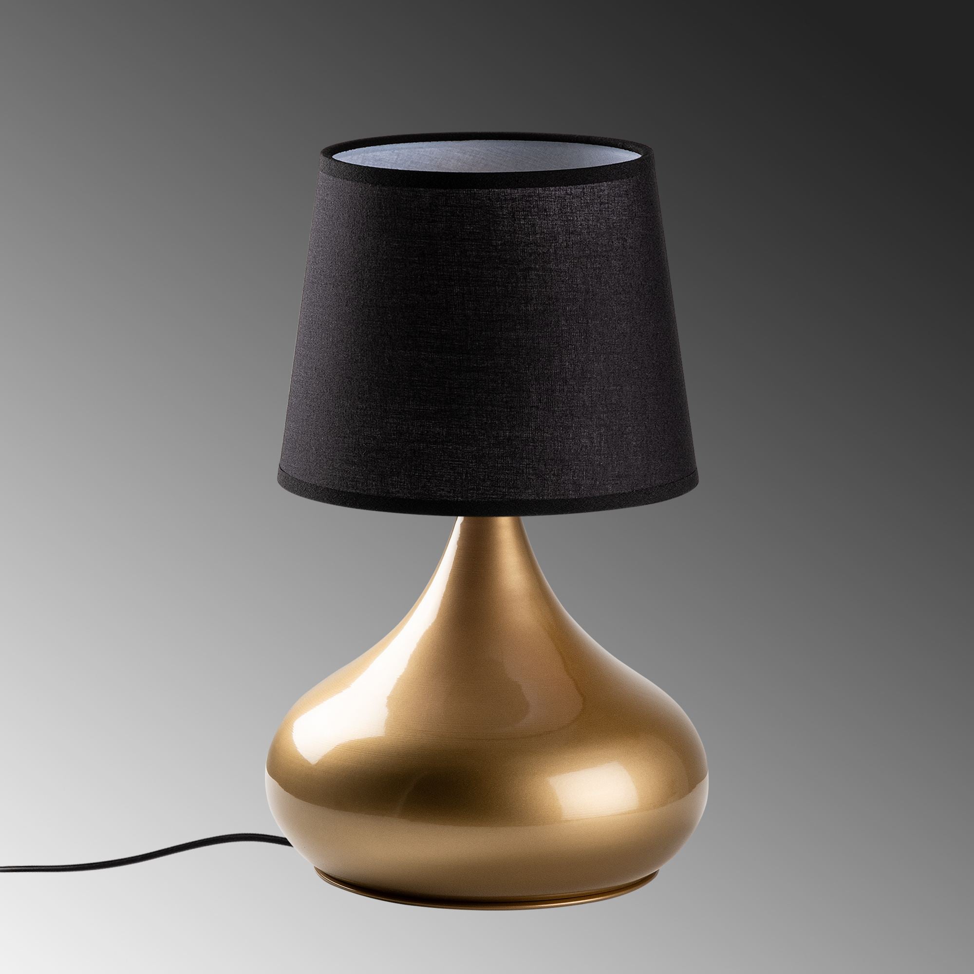 Candeeiro de mesa-Bulbe-Dourado
Preto