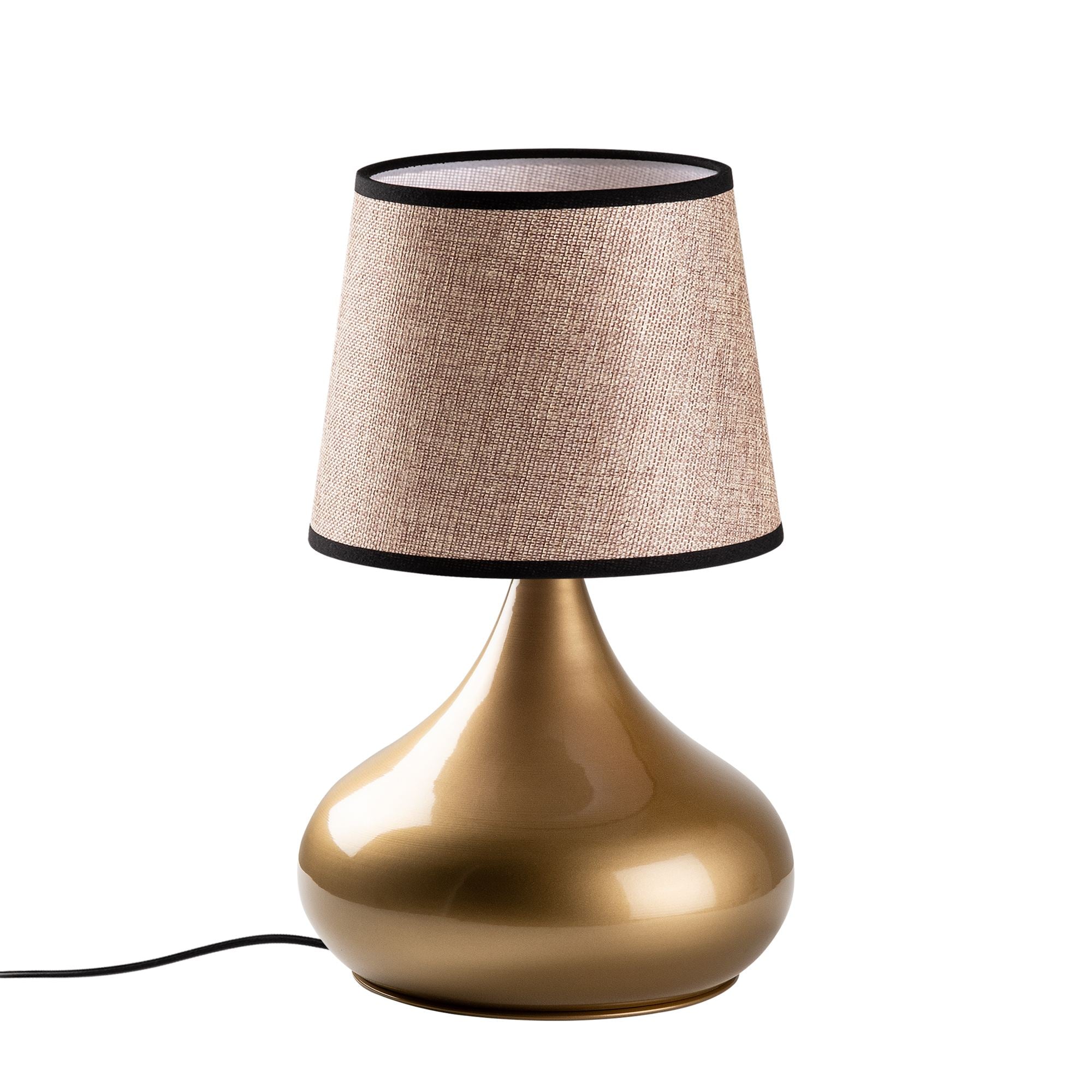 Candeeiro de mesa-Bulbe-Dourado
Bege